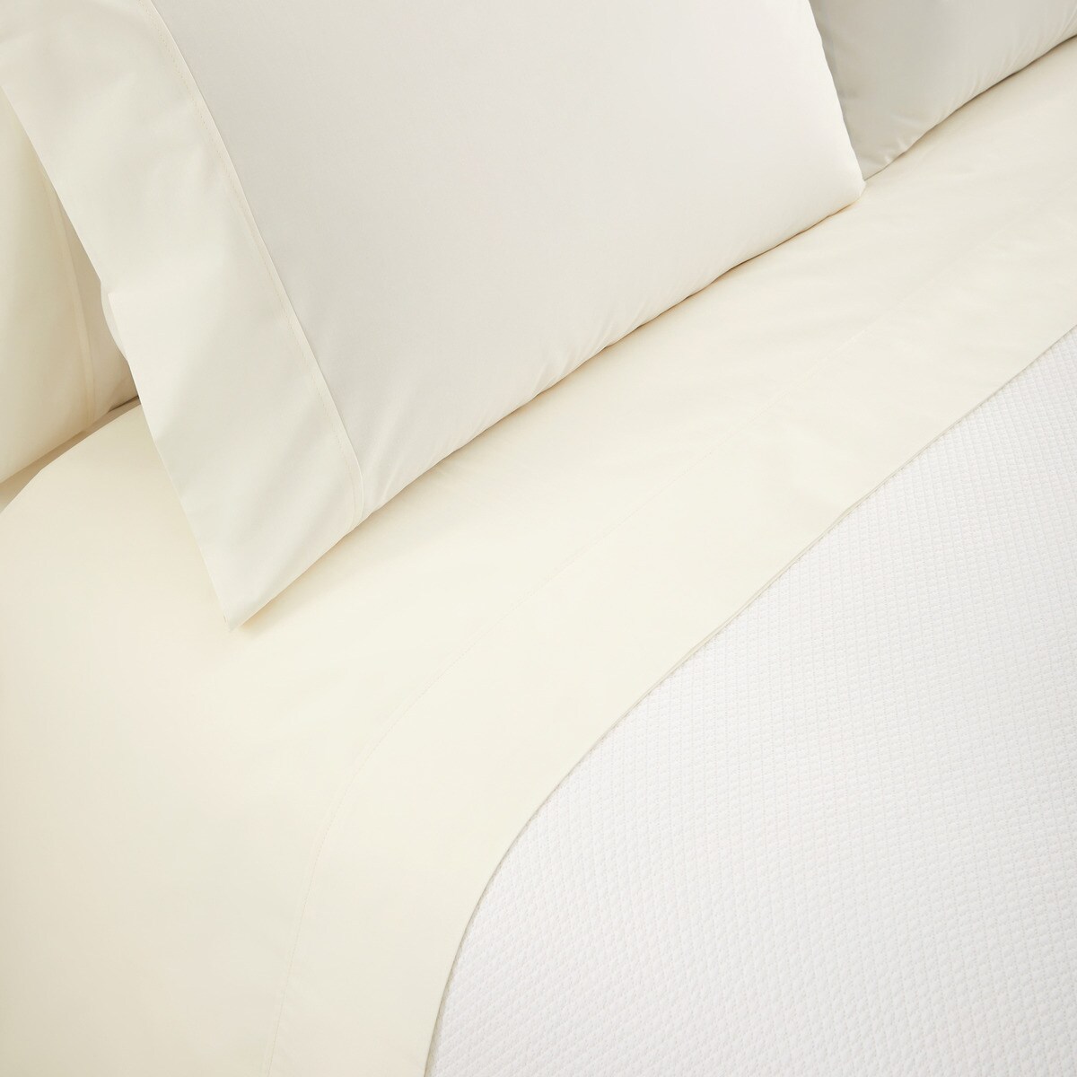 Sábana encimera Algodón Percal 200 hilos El Corte Inglés - Hueso Cama 90 cm Hueso-2