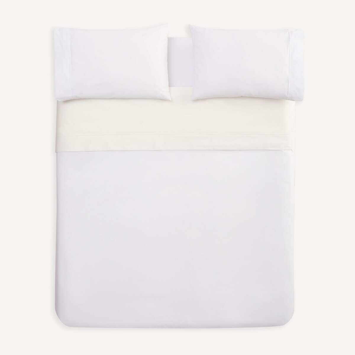 Sábana encimera Algodón Percal 200 hilos El Corte Inglés - Hueso Cama 90 cm Hueso-3