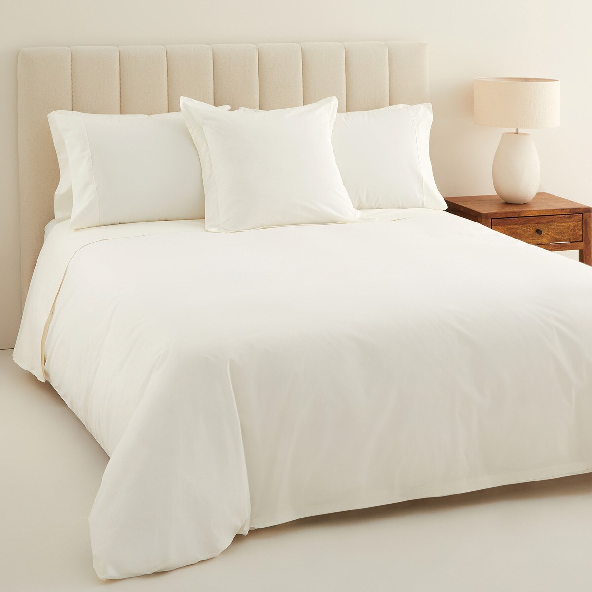 Sábana encimera Algodón Percal 200 hilos El Corte Inglés - Hueso Cama 90 cm Hueso-4