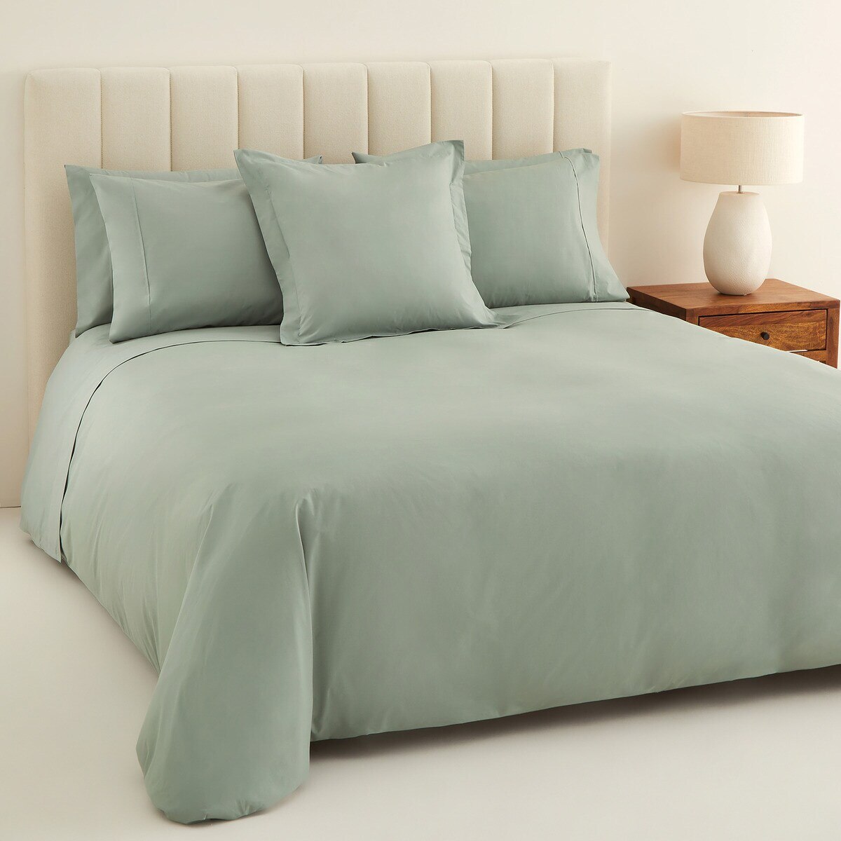 Sábana encimera Algodón Percal 200 hilos El Corte Inglés - Verde Cama 90 cm Verde-4