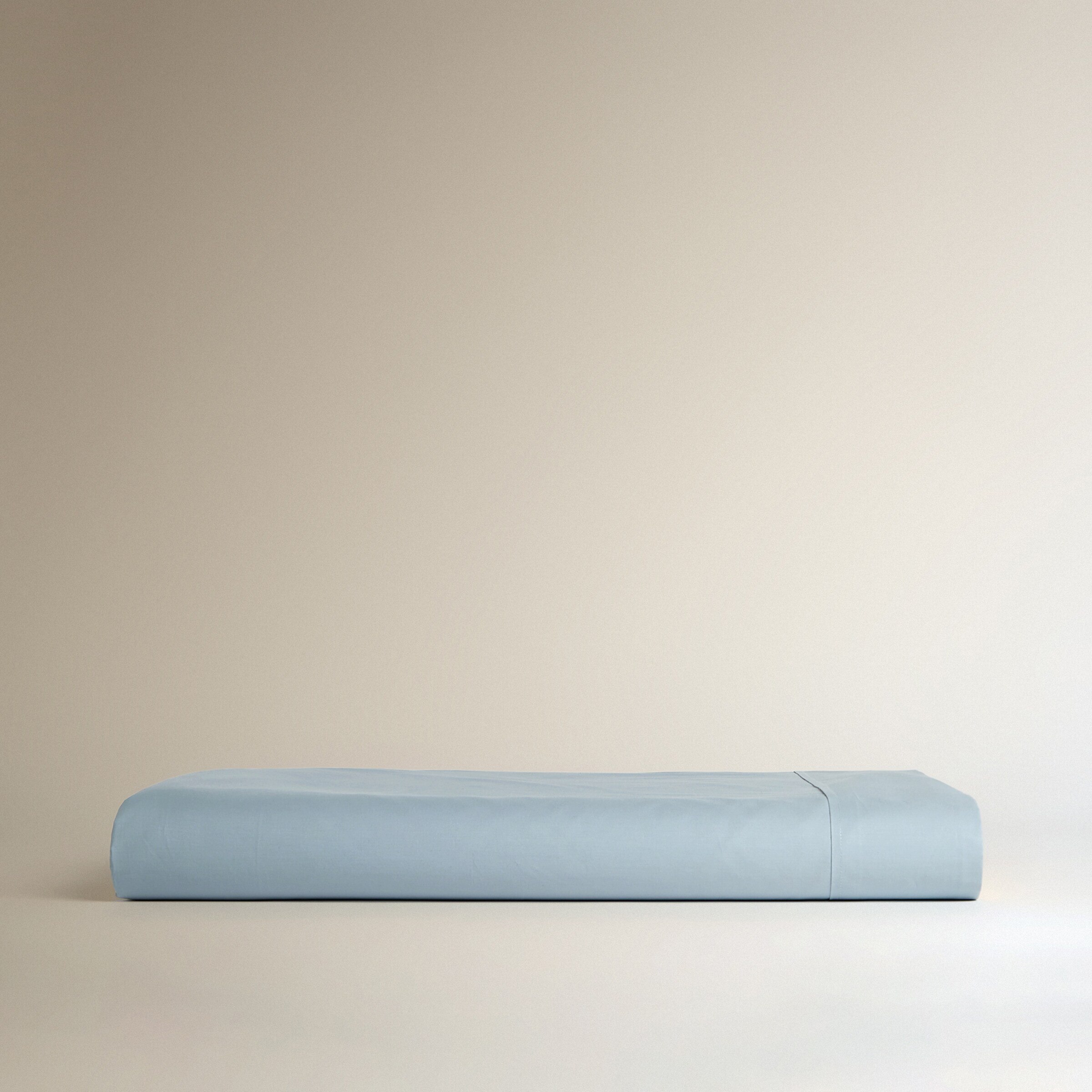 Sábana encimera Algodón Percal 200 hilos - Azul Cielo Cama 90 cm Azul Cielo-5