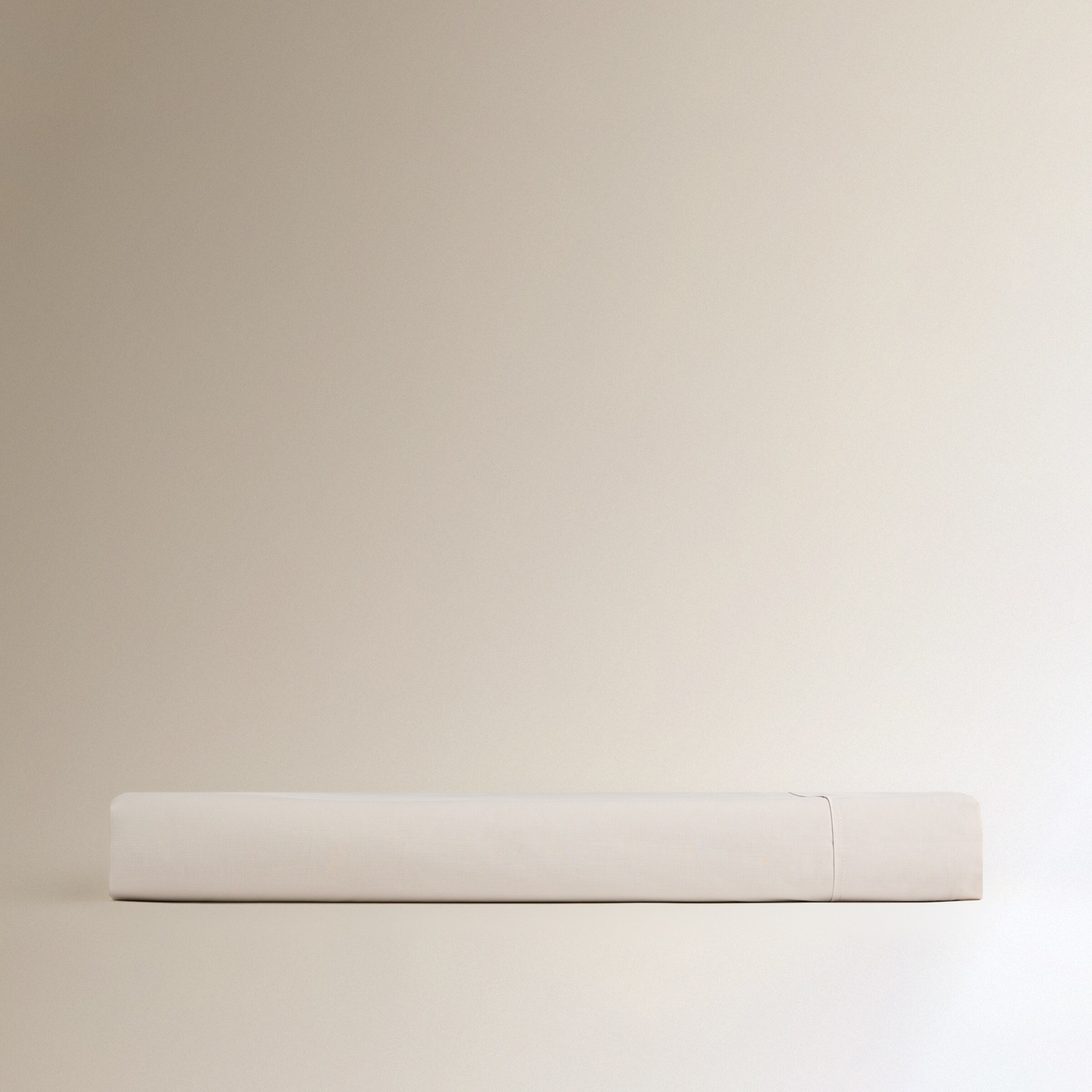 Sábana encimera Algodón Percal 200 hilos - Beige Cama 180 cm Beige-5