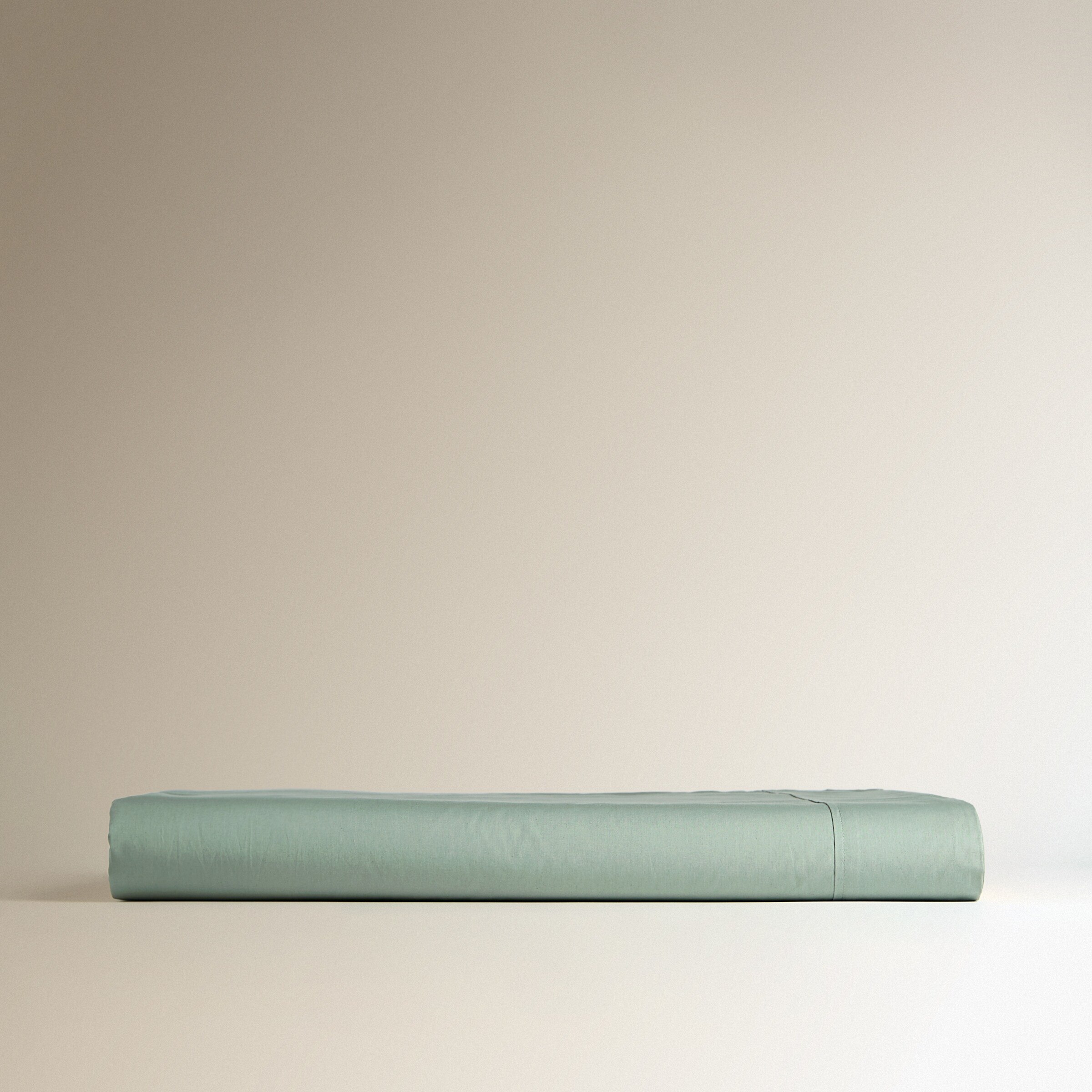 Sábana encimera Algodón Percal 200 hilos - Verde hoja Cama 90 cm Verde hoja-5