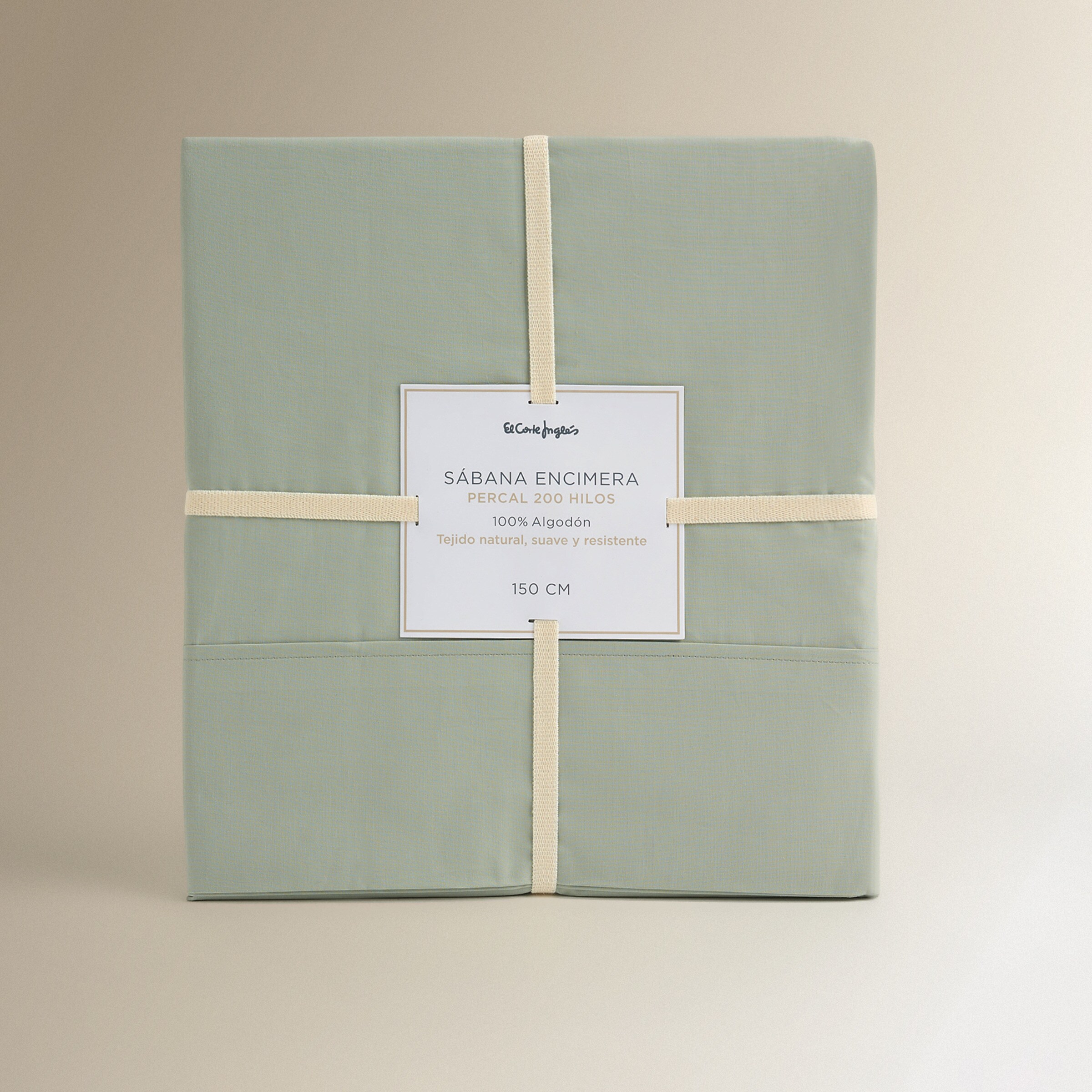 Sábana encimera Algodón Percal 200 hilos - Verde Agua Cama 90 cm Verde Agua-6