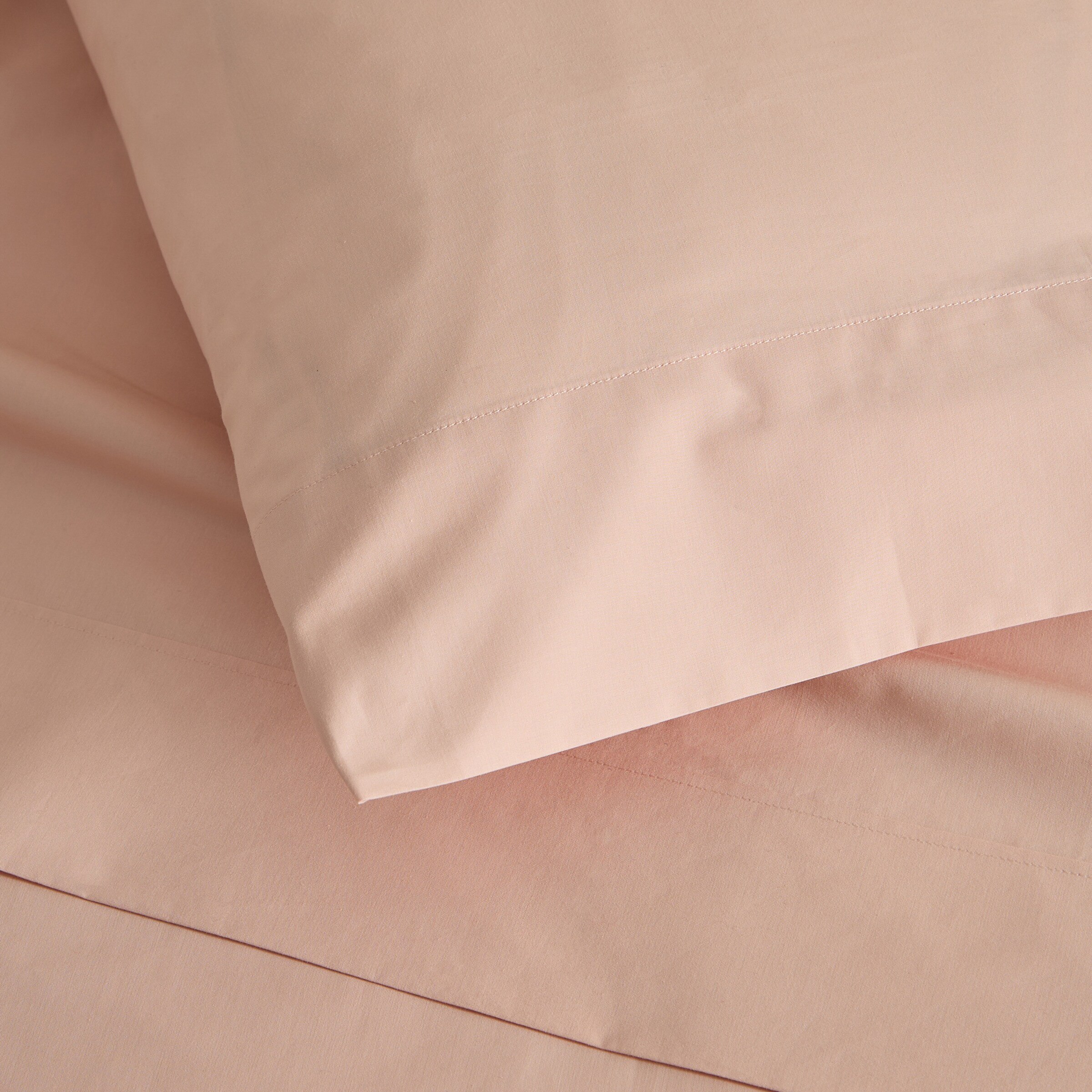Sábana encimera Algodón Percal 200 hilos - Rosa Pétalo Cama 90 cm Rosa Pétalo-3