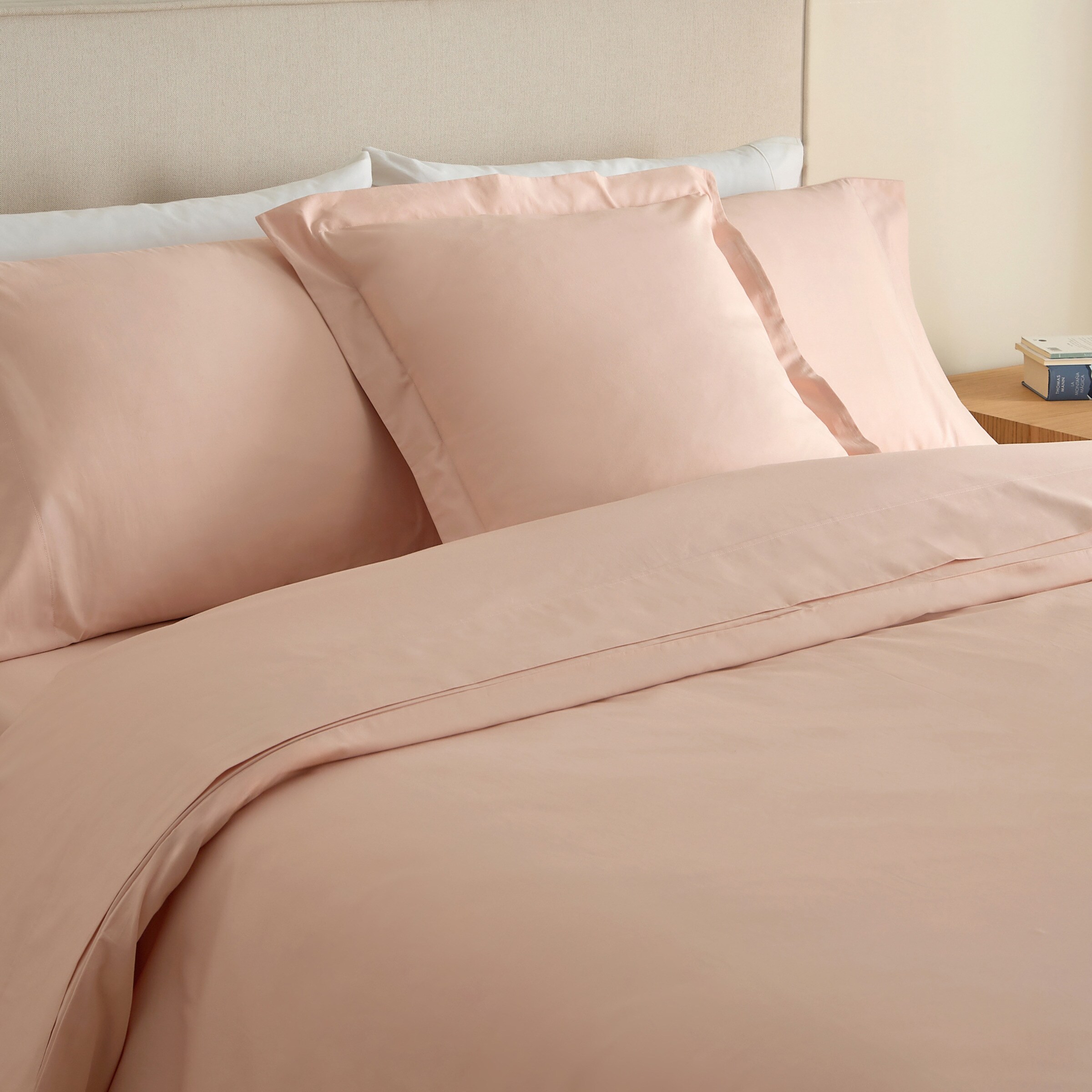 Sábana encimera Algodón Percal 200 hilos - Rosa Pétalo Cama 90 cm Rosa Pétalo-4