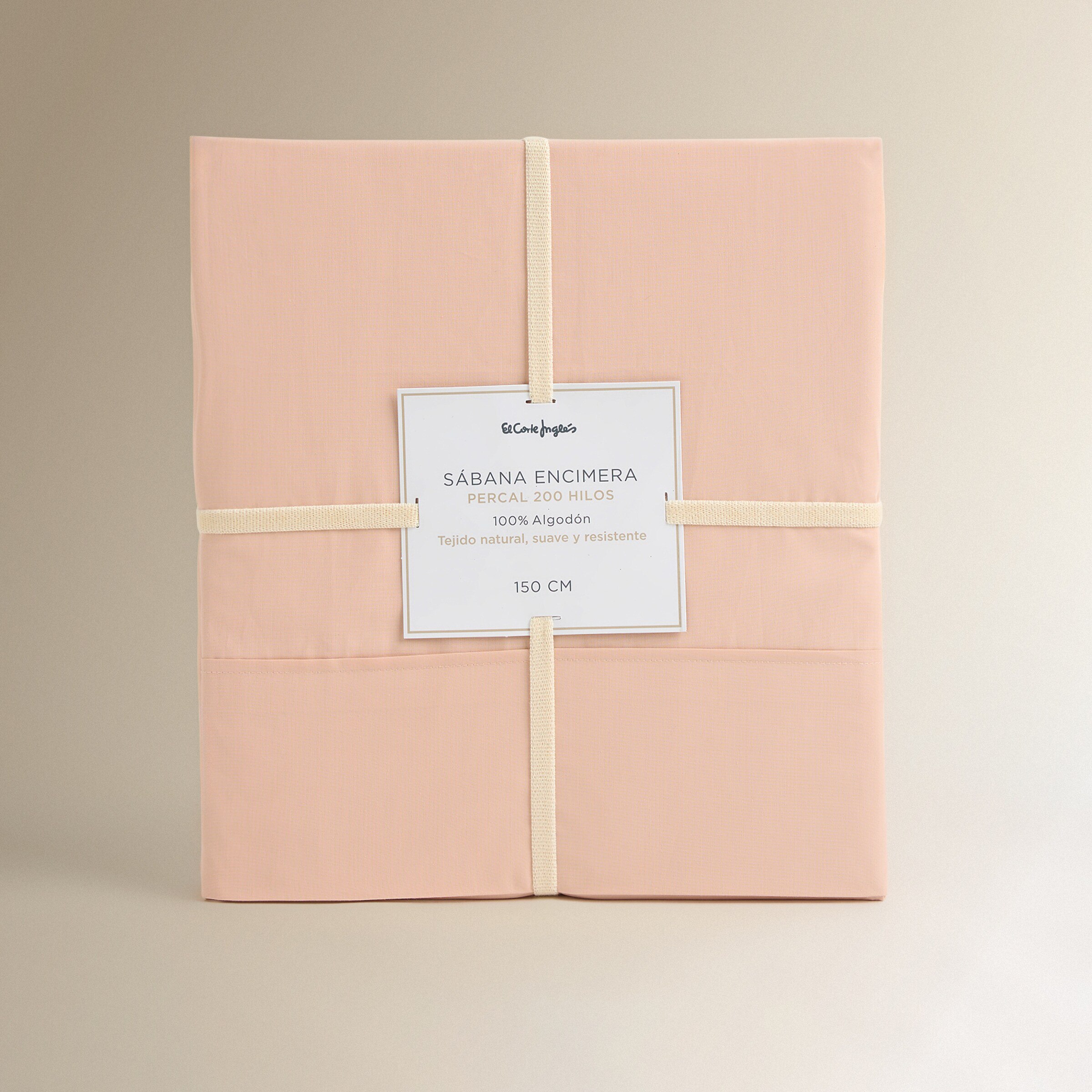 Sábana encimera Algodón Percal 200 hilos - Rosa Pétalo Cama 90 cm Rosa Pétalo-6