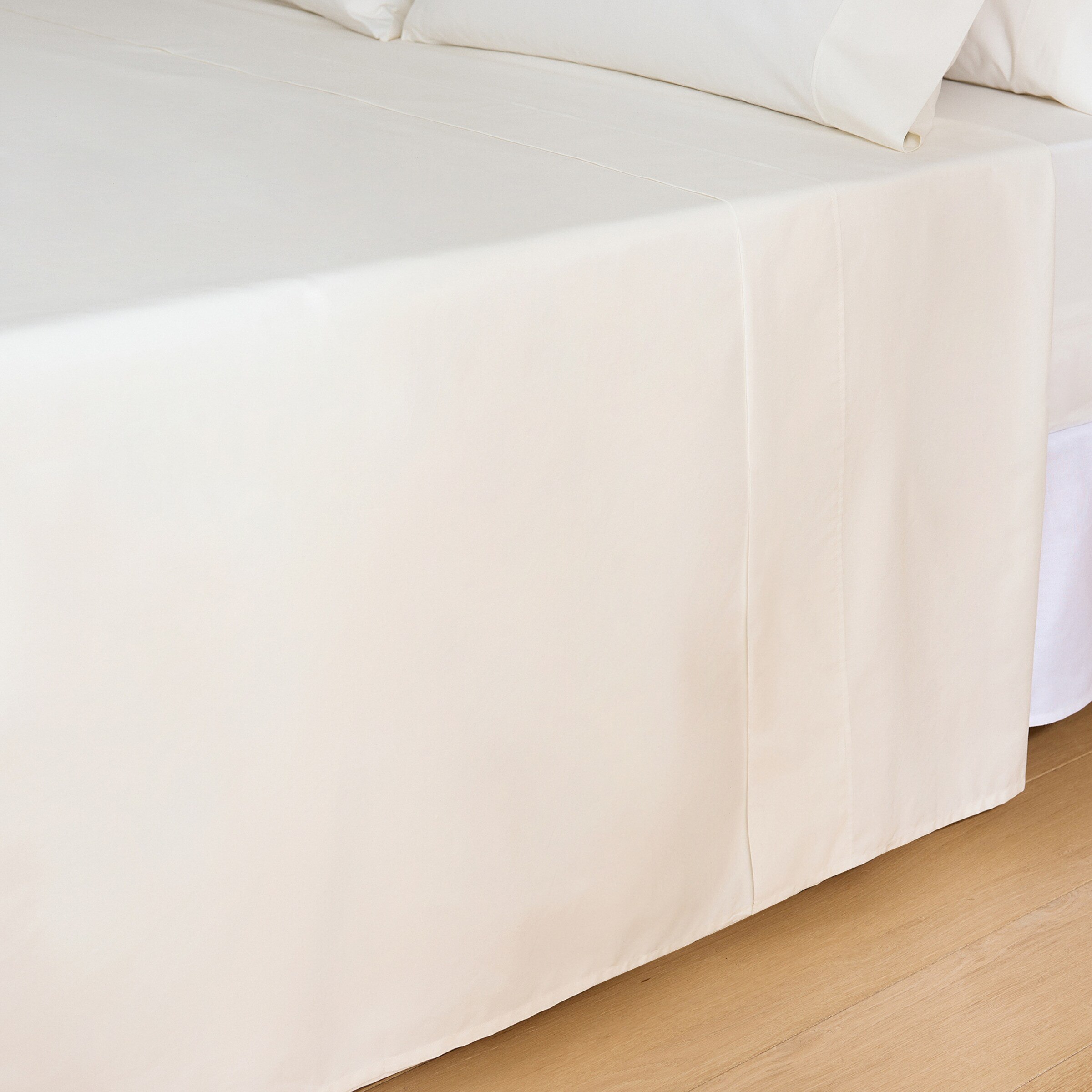 Sábana encimera Algodón Percal 200 hilos - Crudo Cama 90 cm Crudo-2