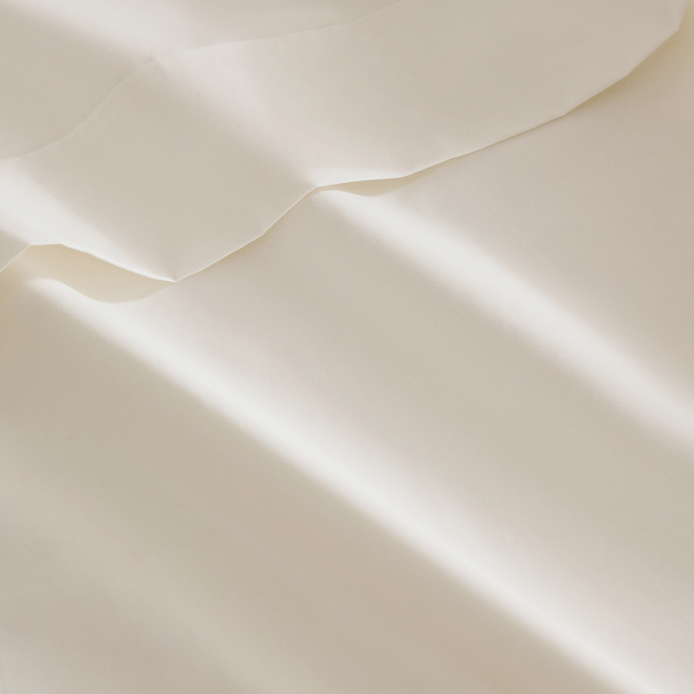 Sábana encimera Algodón Percal 200 hilos - Crudo Cama 90 cm Crudo-3
