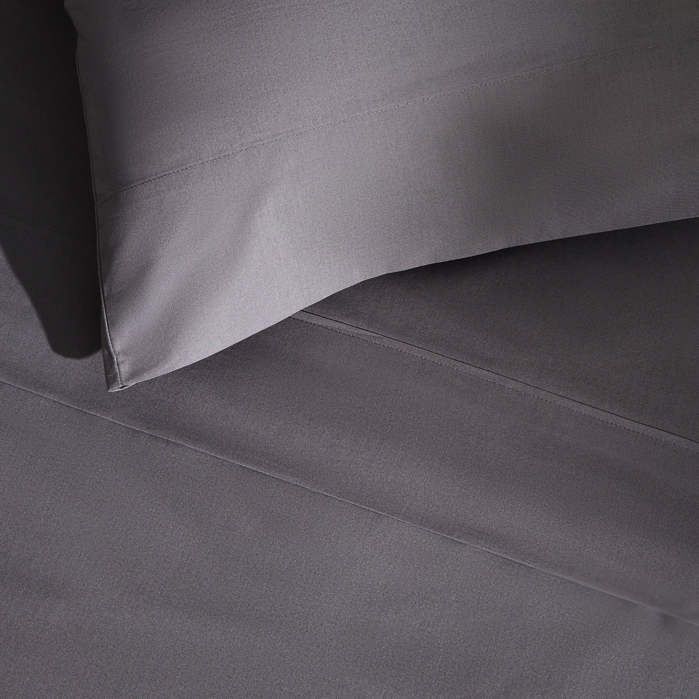 Lençol de Cima de Algodão Percal 200 Fios Antracite-3