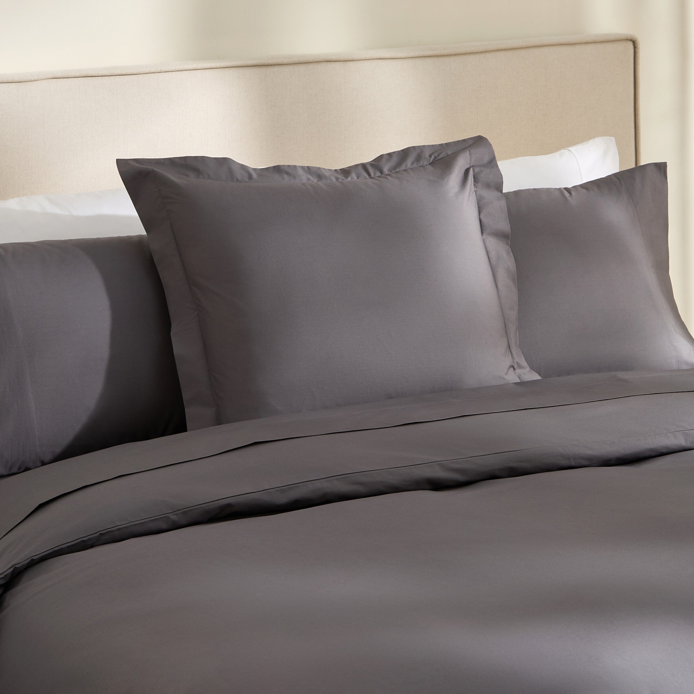 Lençol de Cima de Algodão Percal 200 Fios Antracite-4