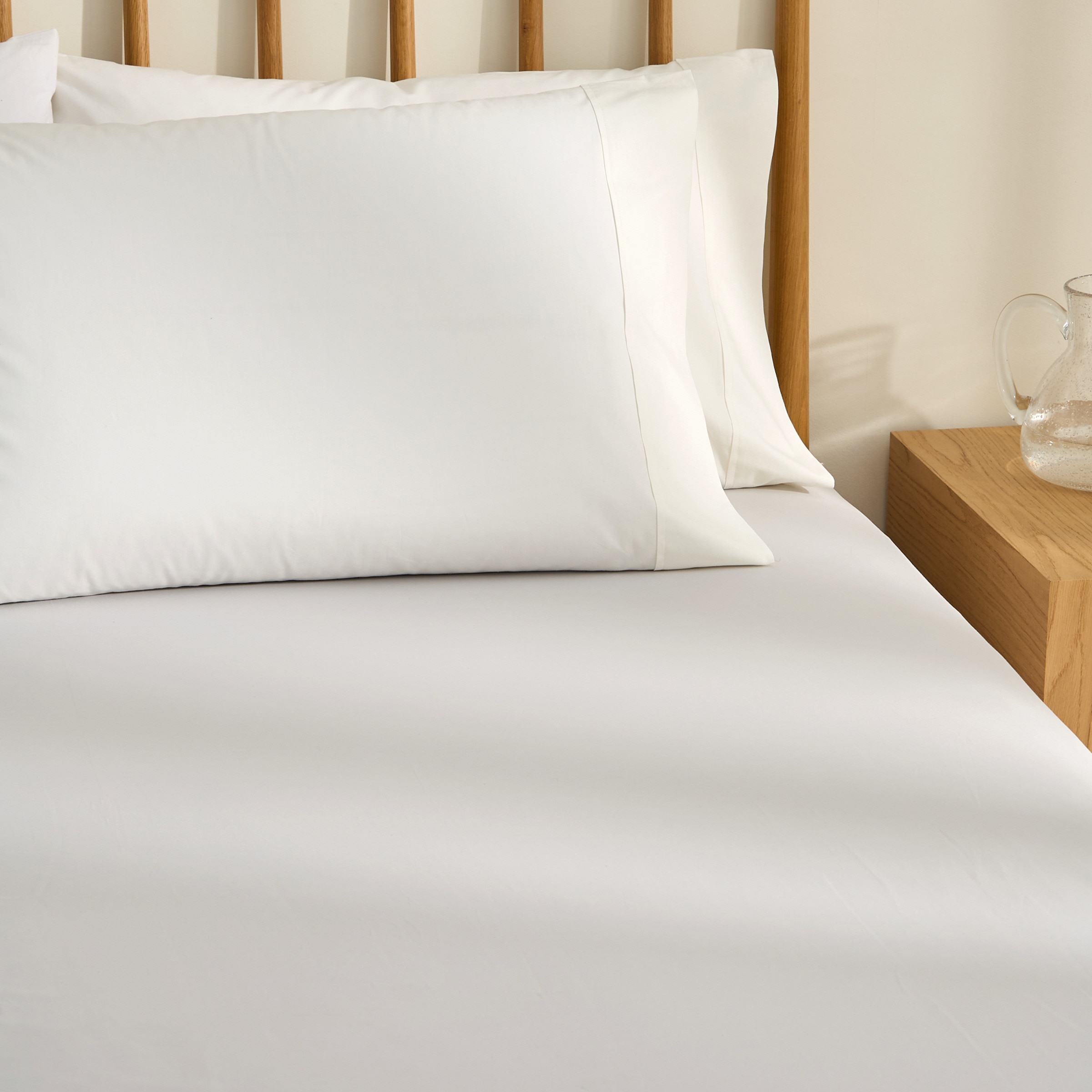 Sábana bajera Algodón Percal 200 hilos platabanda 35 cm - Gris perla Cama 135 cm Gris perla-1