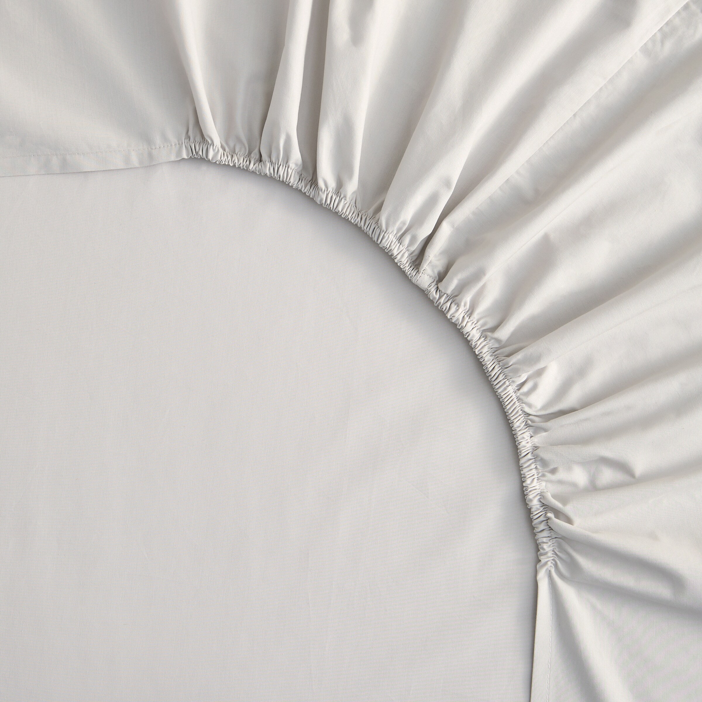 Sábana bajera Algodón Percal 200 hilos platabanda 35 cm - Gris perla Cama 135 cm Gris perla-3