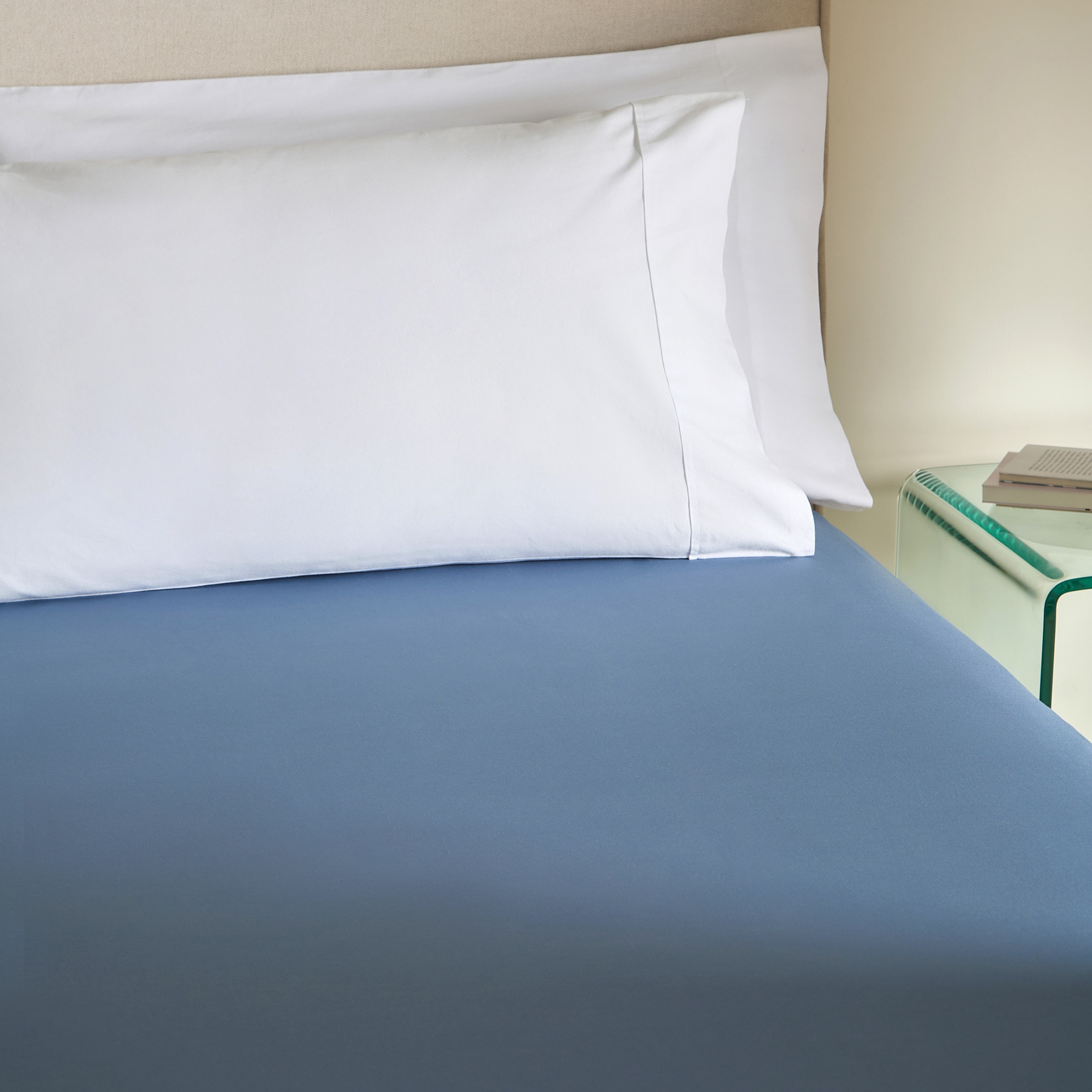 Sábana bajera Algodón Percal 200 hilos platabanda 35 cm - Navy Cama 90 cm Navy-1