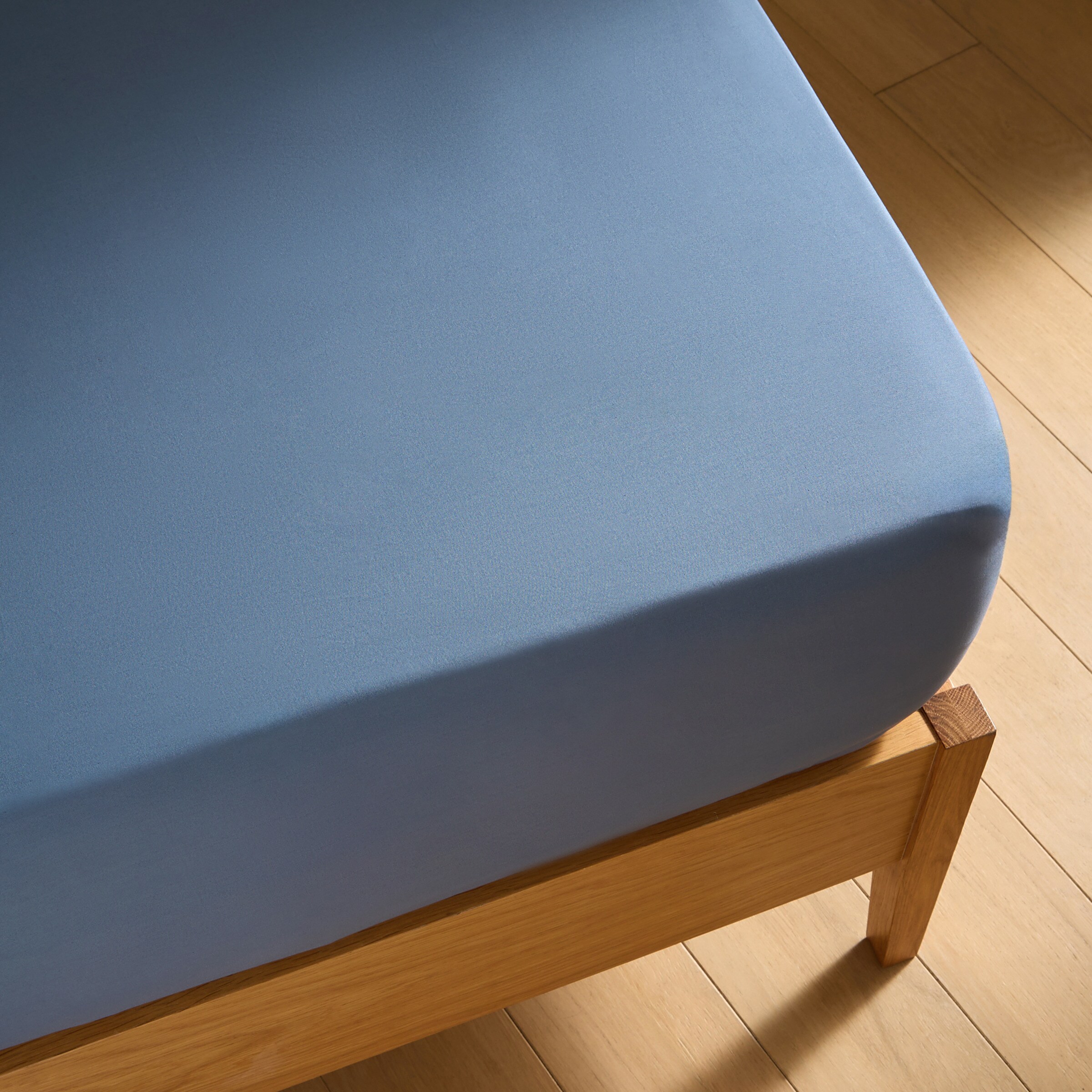 Sábana bajera Algodón Percal 200 hilos platabanda 35 cm - Navy Cama 90 cm Navy-2