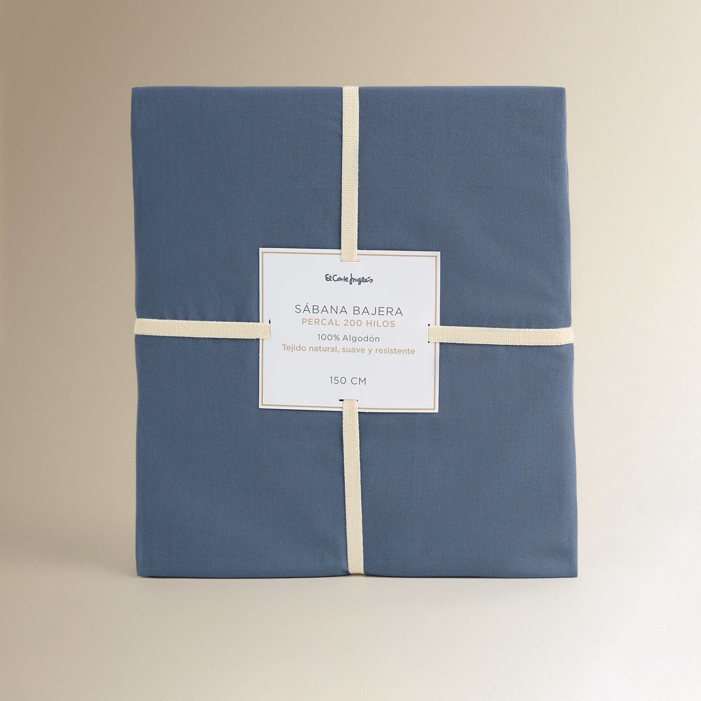 Sábana bajera Algodón Percal 200 hilos platabanda 35 cm - Navy Cama 90 cm Navy-5