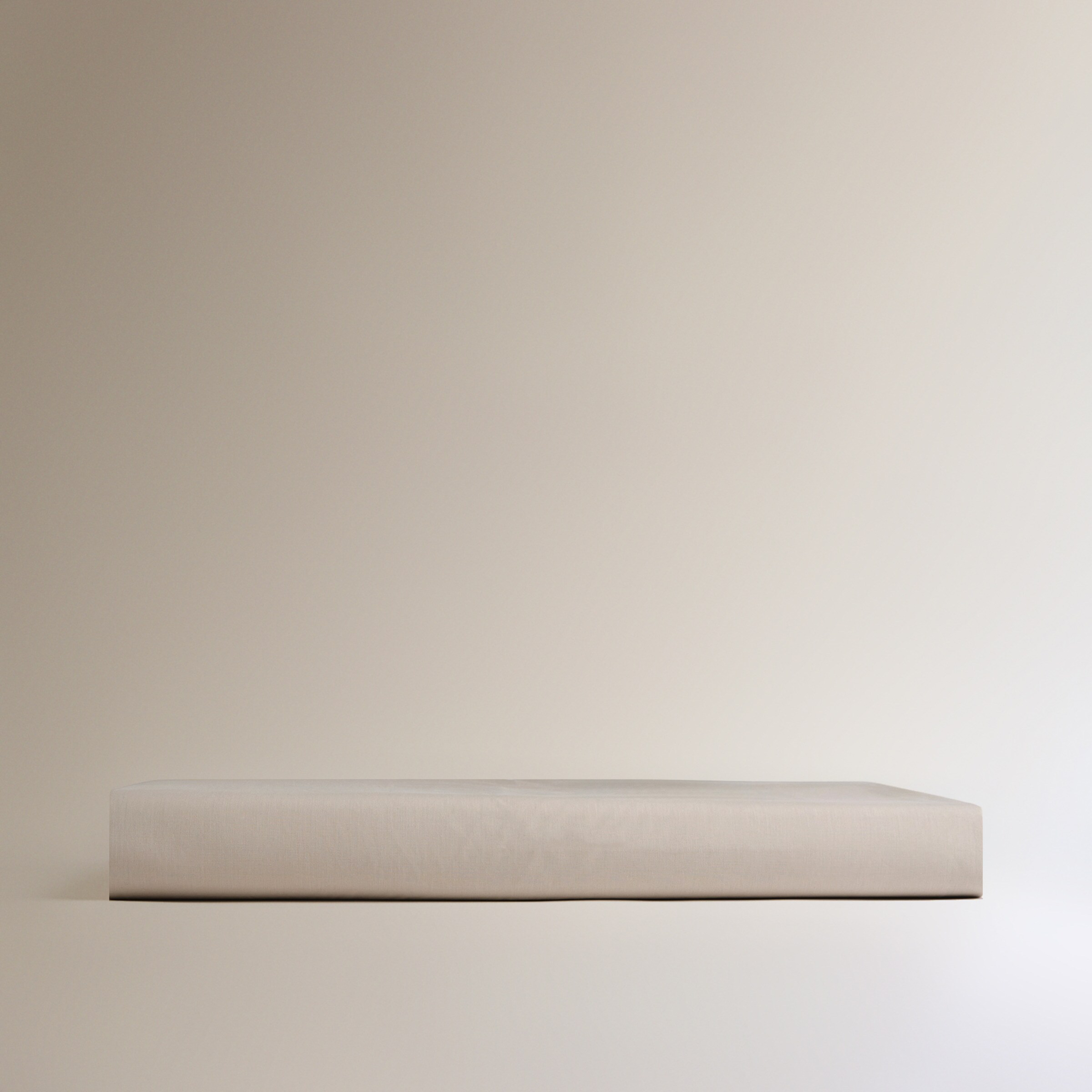 Sábana bajera Algodón Percal 200 hilos platabanda 35 cm - Beige Cama 135 cm Beige-4