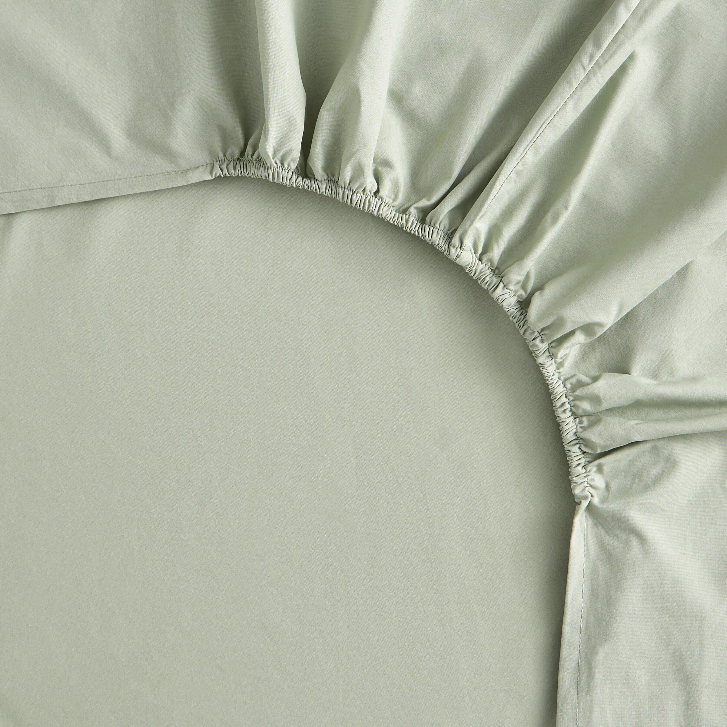 Sábana bajera Algodón Percal 200 hilos platabanda 35 cm - Verde Agua Cama 90 cm Verde Agua-3