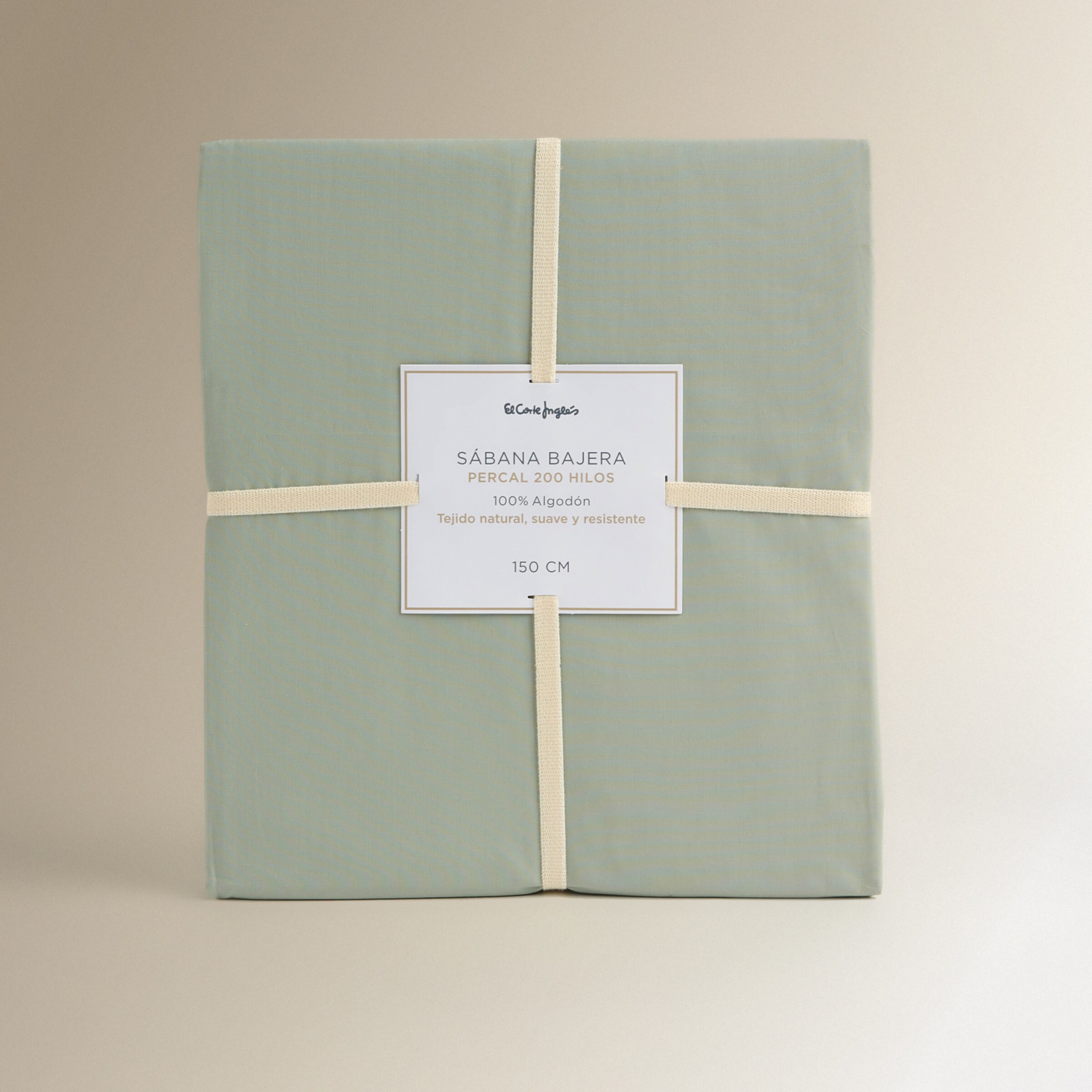 Sábana bajera Algodón Percal 200 hilos platabanda 35 cm - Verde Agua Cama 90 cm Verde Agua-5