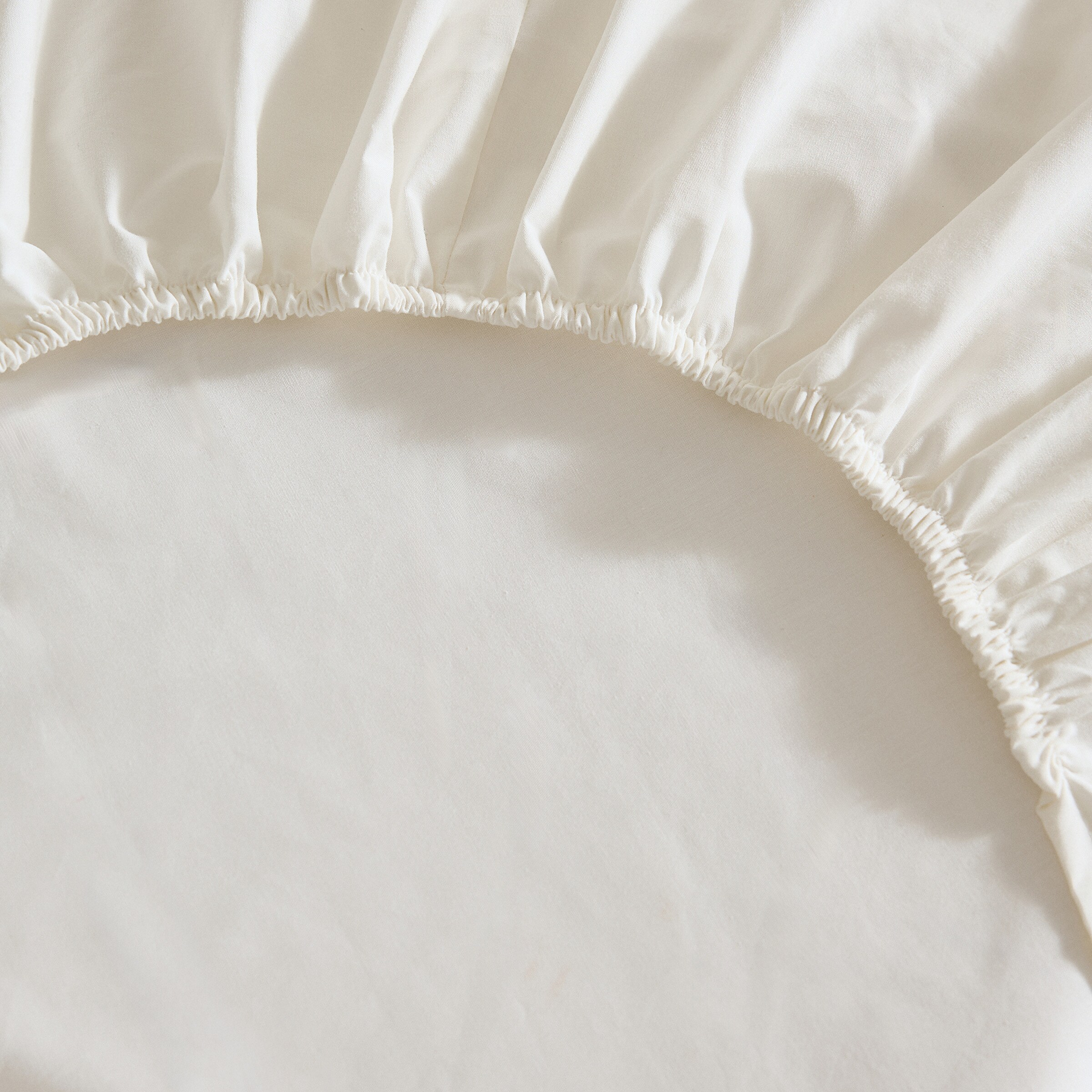 Sábana bajera Algodón Percal 200 hilos platabanda 35 cm - Crudo Cama 135 cm Crudo-3