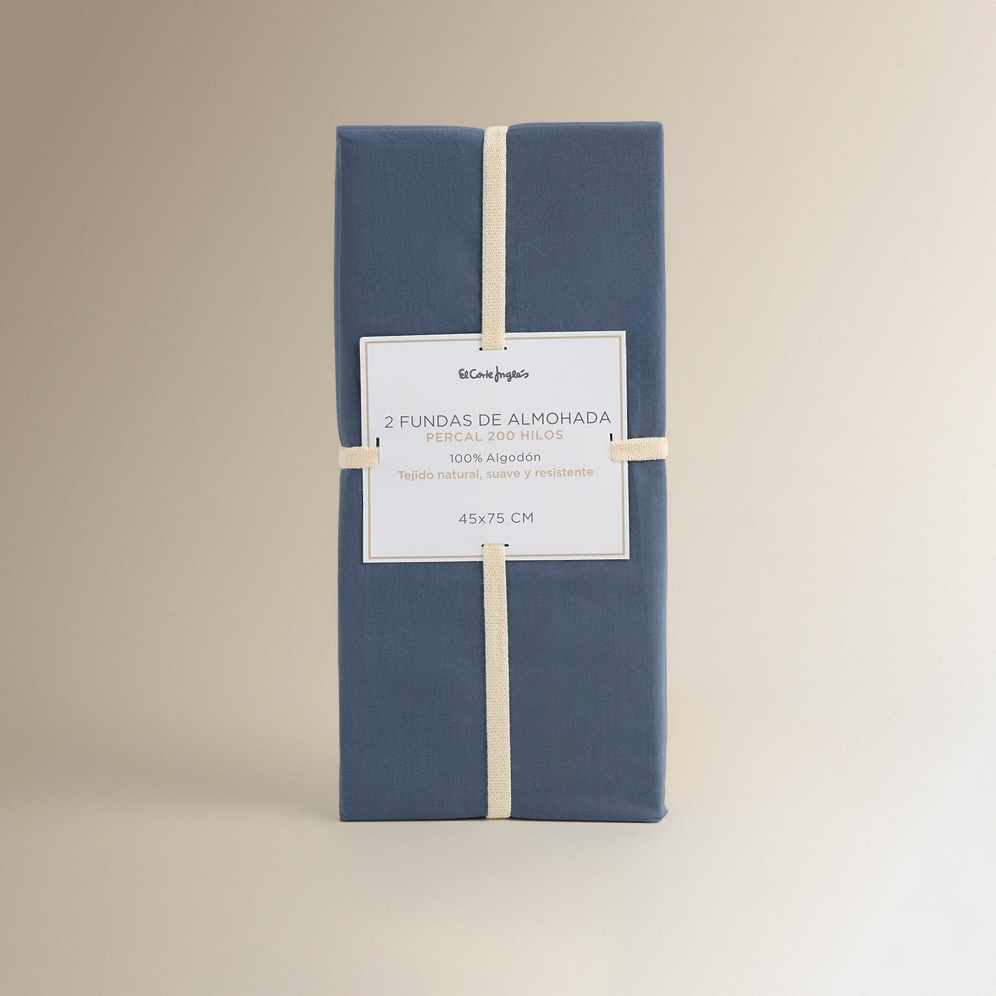 Juego de 2 fundas de almohada Algodón Percal 200 hilos - Navy 45 x 75 cm Navy-5