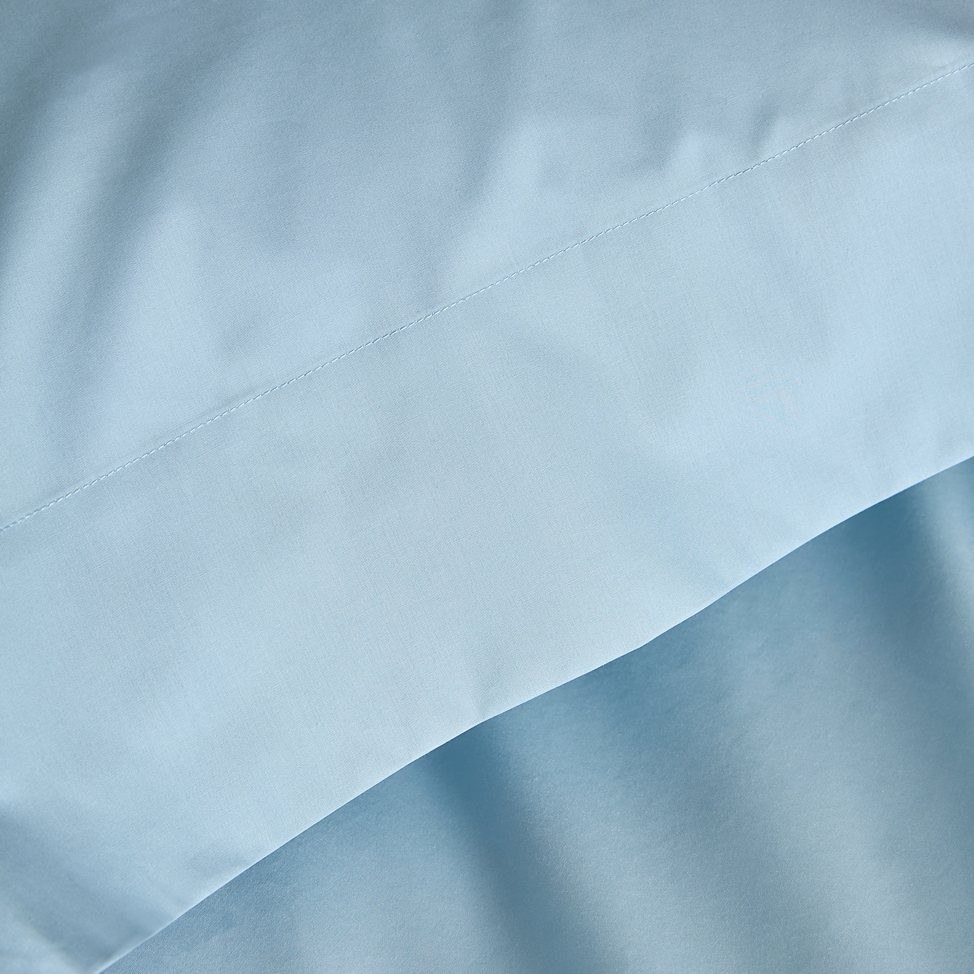 Juego de 2 fundas de almohada Algodón Percal 200 hilos - Azul Cielo 45 x 75 cm Azul Cielo-3