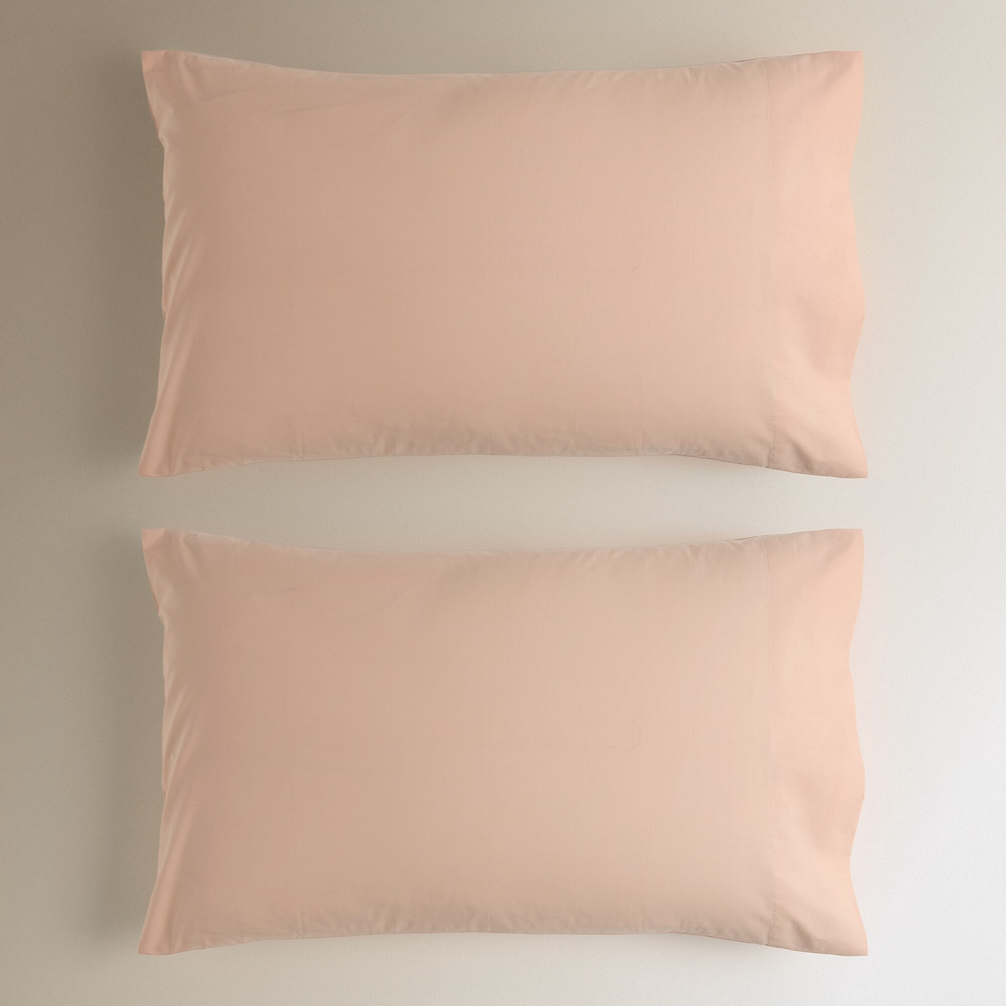 Juego de 2 fundas de almohada Algodón Percal 200 hilos - Rosa Pétalo 45 x 75 cm Rosa Pétalo-2