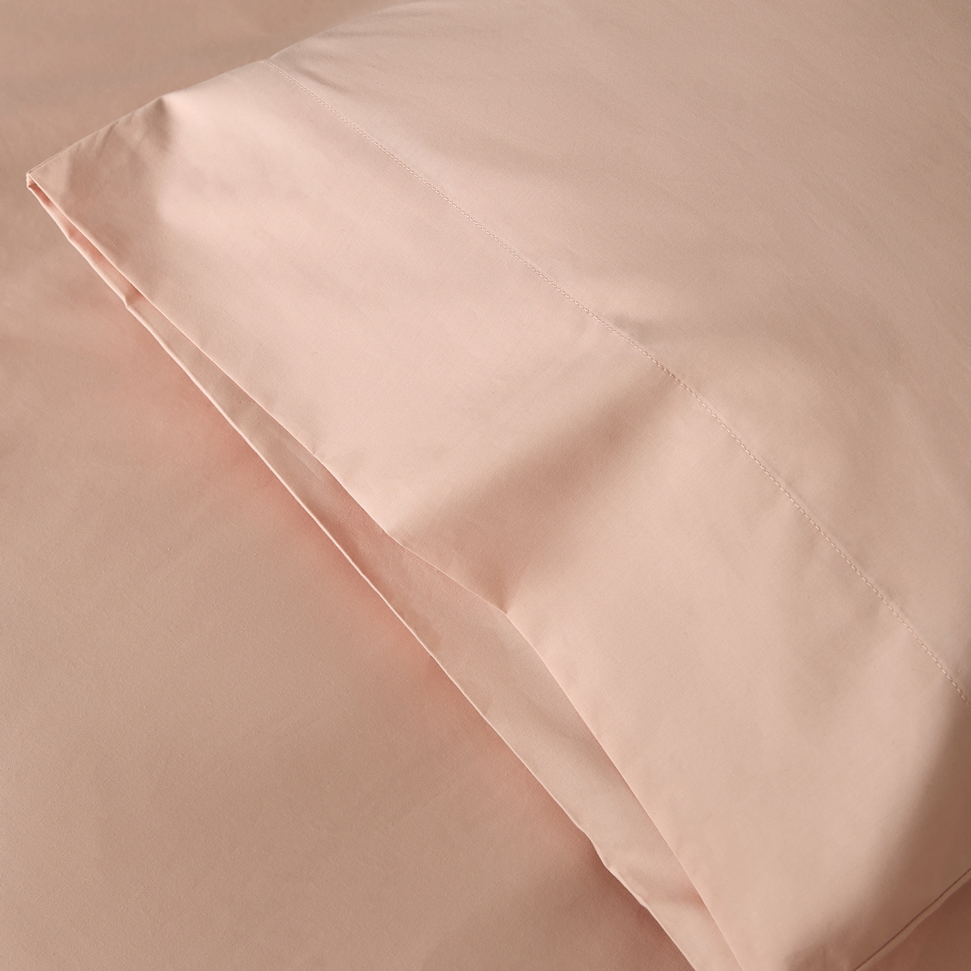 Juego de 2 fundas de almohada Algodón Percal 200 hilos - Rosa Pétalo 45 x 75 cm Rosa Pétalo-4