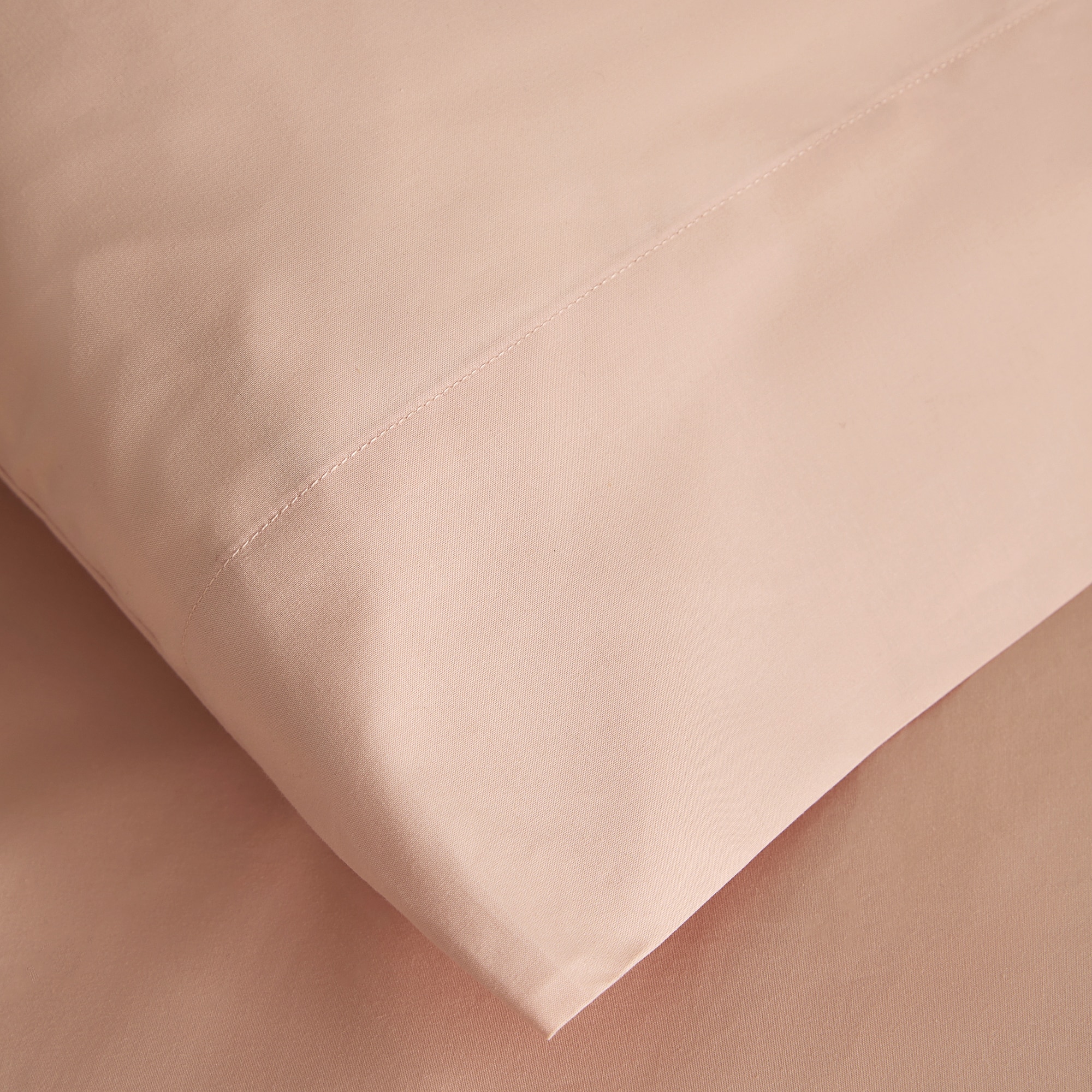 Funda de almohada Algodón Percal 200 hilos - Rosa Pétalo 45 x 155 cm Rosa Pétalo-2