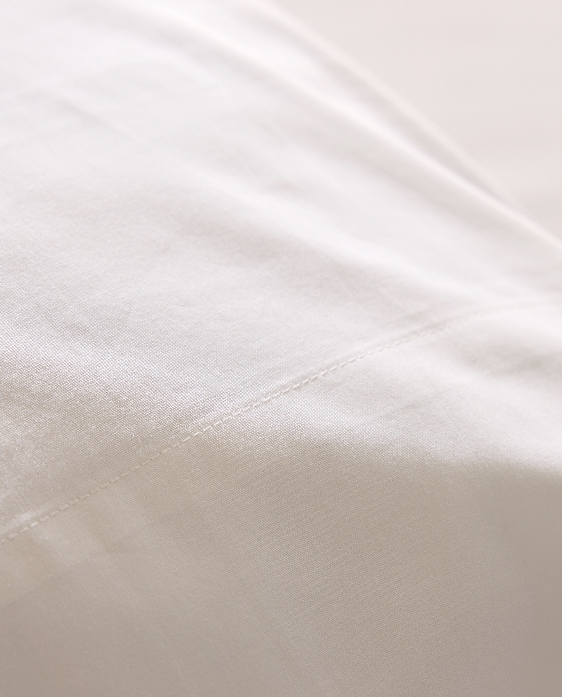 Juego de 2 fundas de almohada Algodón Percal 200 hilos - Blanco 45 x 75 cm Blanco-3