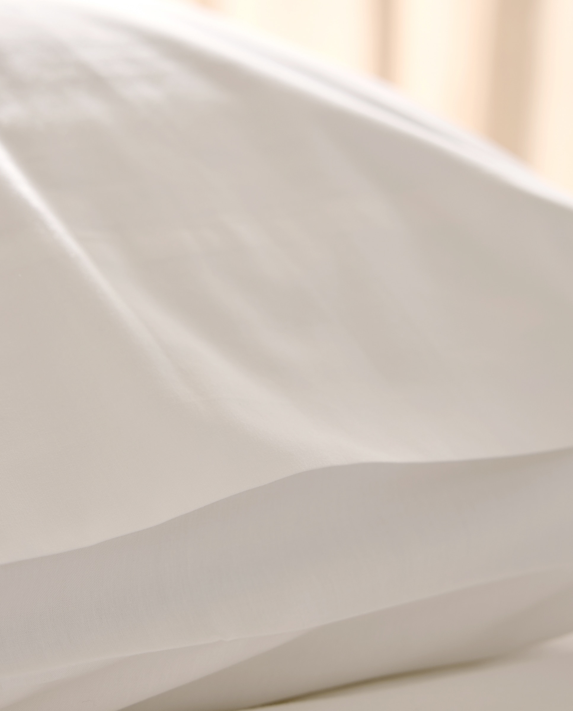 Juego de 2 fundas de almohada Algodón Percal 200 hilos - Blanco 45 x 75 cm Blanco-4
