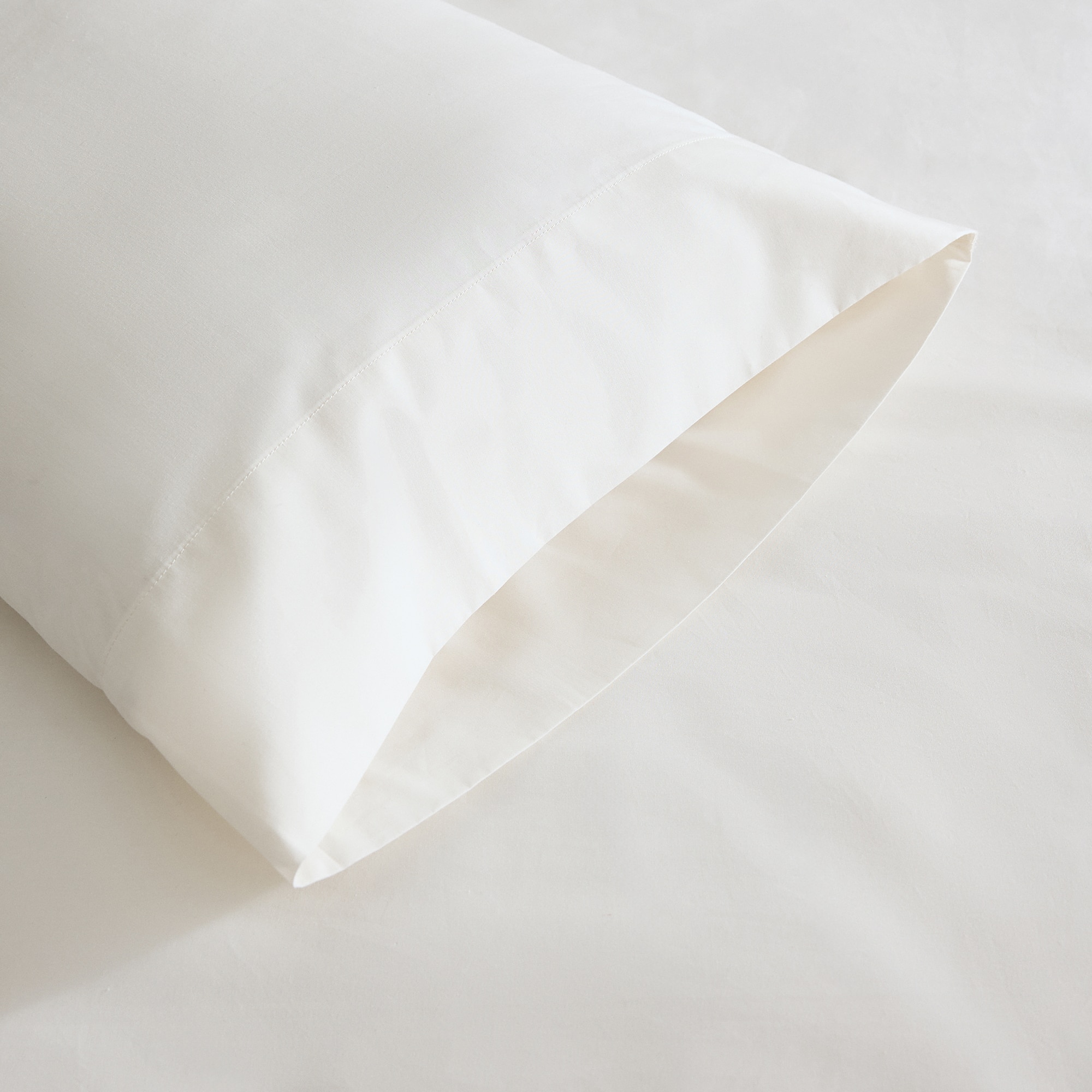 Funda de almohada Algodón Percal 200 hilos - Crudo 45 x 155 cm Crudo-4