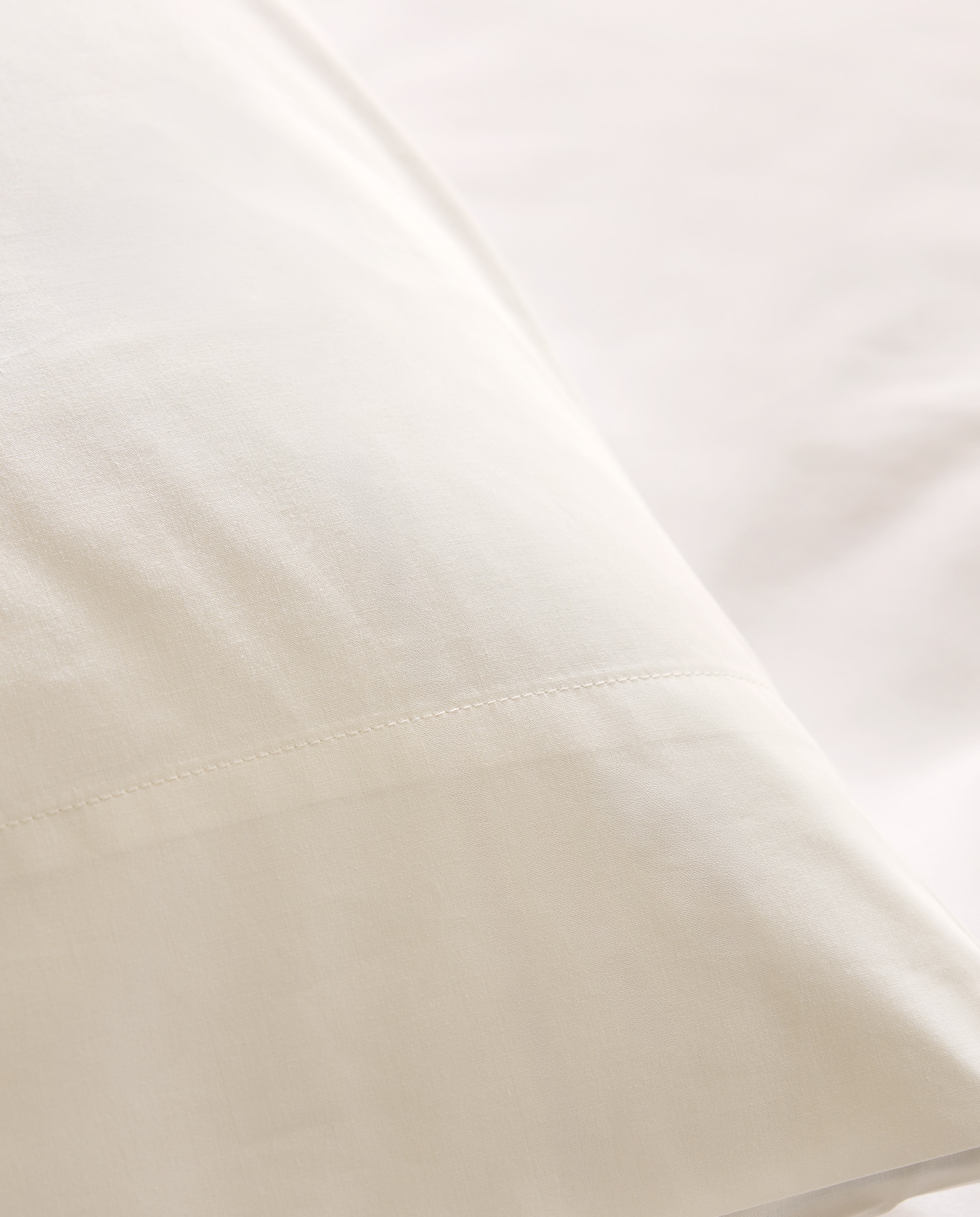 Juego de 2 fundas de almohada Algodón Percal 200 hilos - Crudo 45 x 75 cm Crudo-3