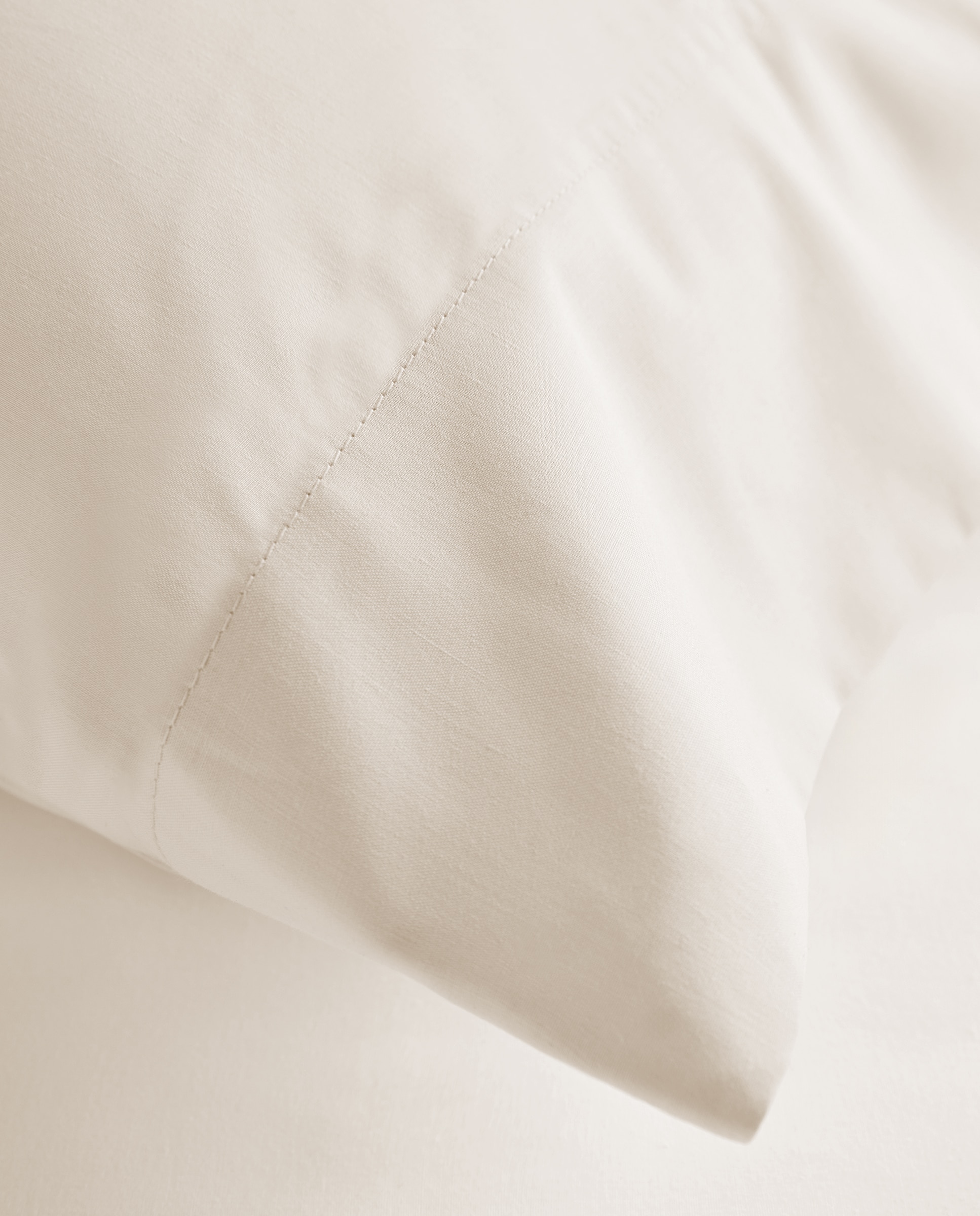 Juego de 2 fundas de almohada Algodón Percal 200 hilos - Crudo 45 x 75 cm Crudo-5
