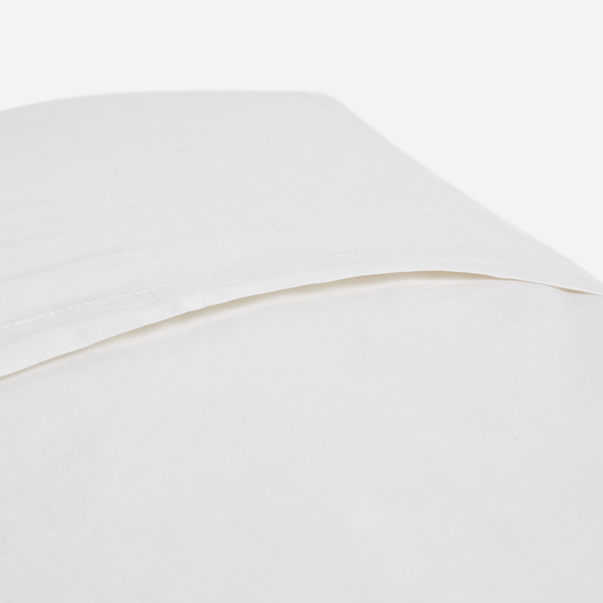 Capa de Almofada de Algodão Percal - 200 Fios Branco-3