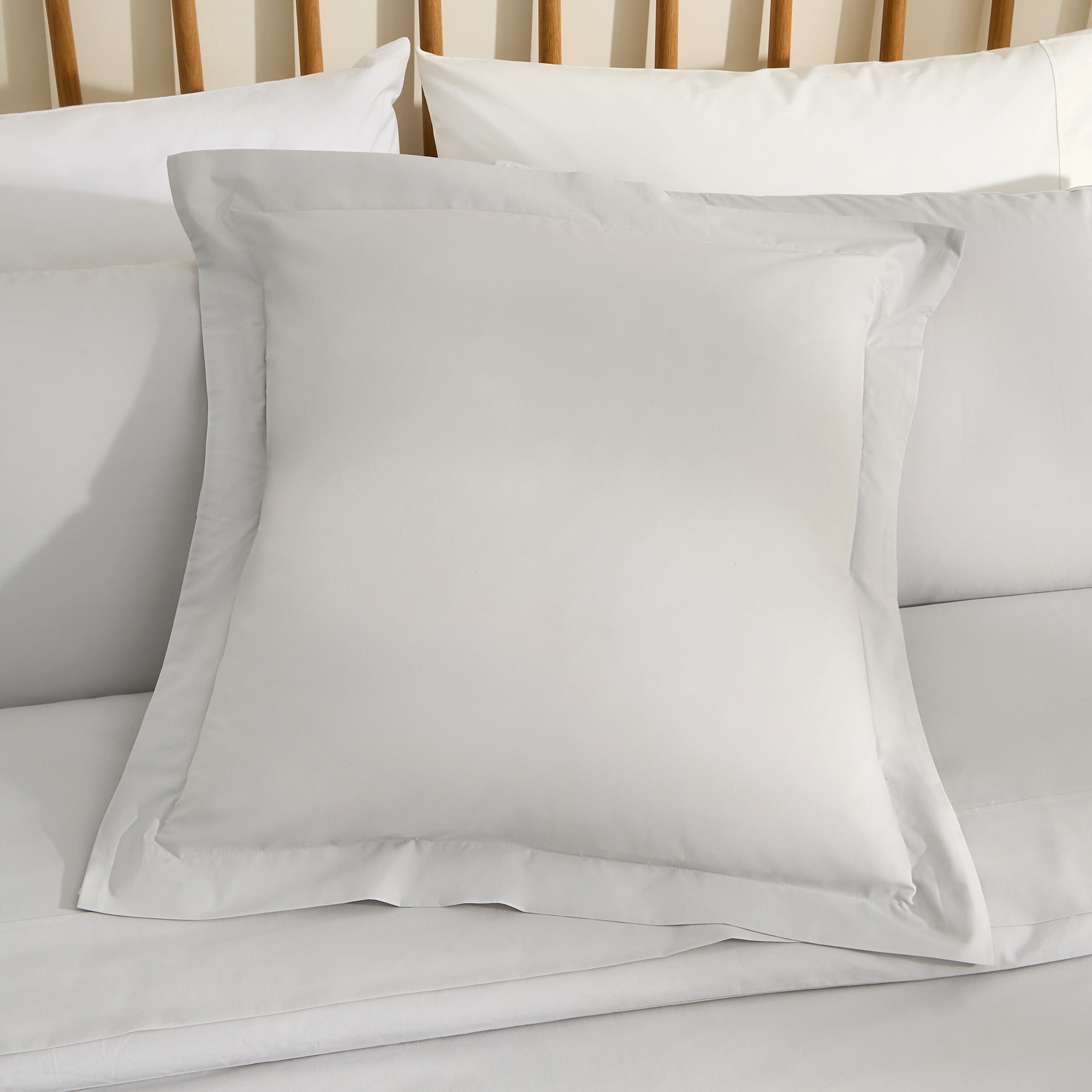 Funda de cuadrante Algodón Percal 200 hilos - Gris perla 55 x 55 cm Gris perla-1