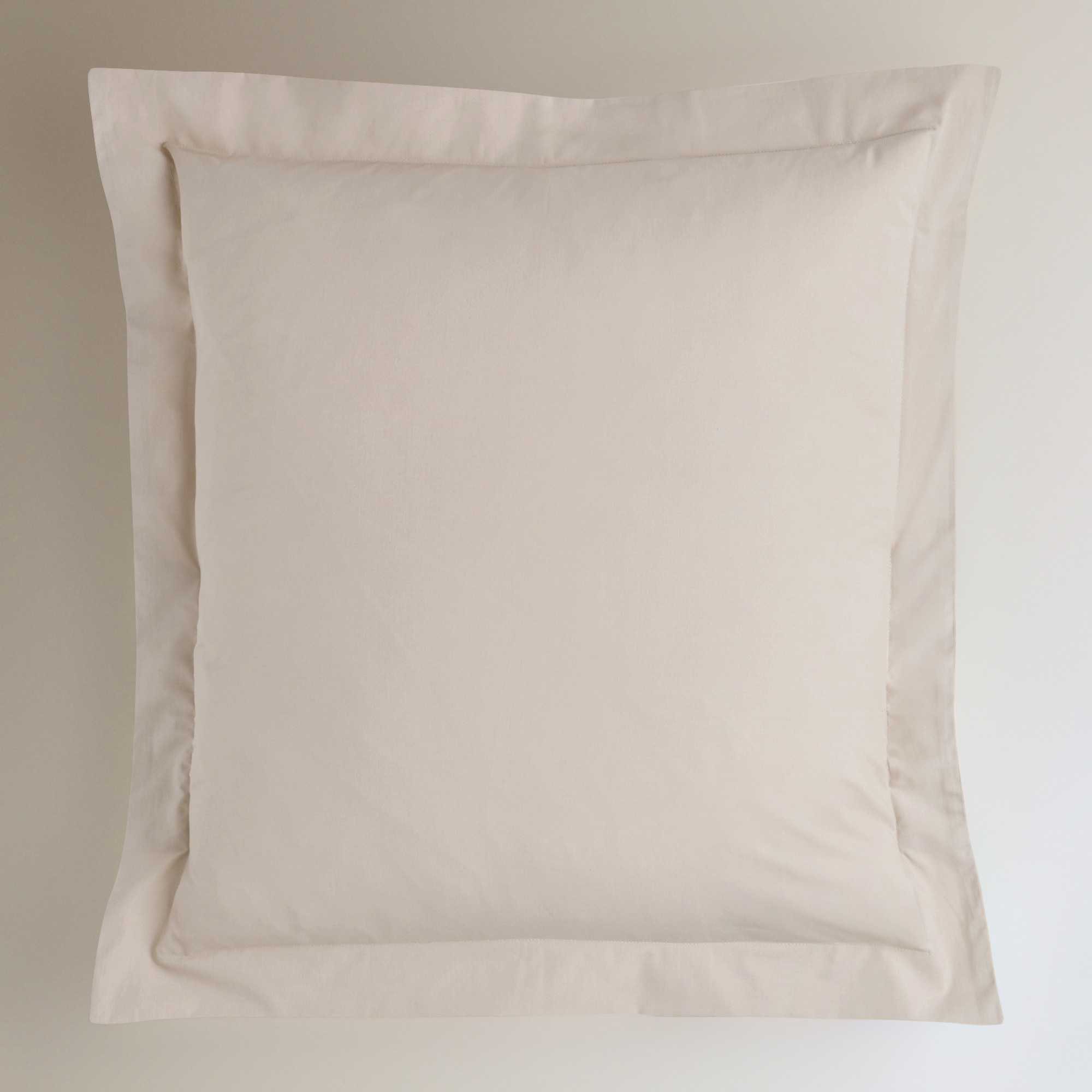 Capa de Almofada de Algodão Percal 200 Fios Bege-2