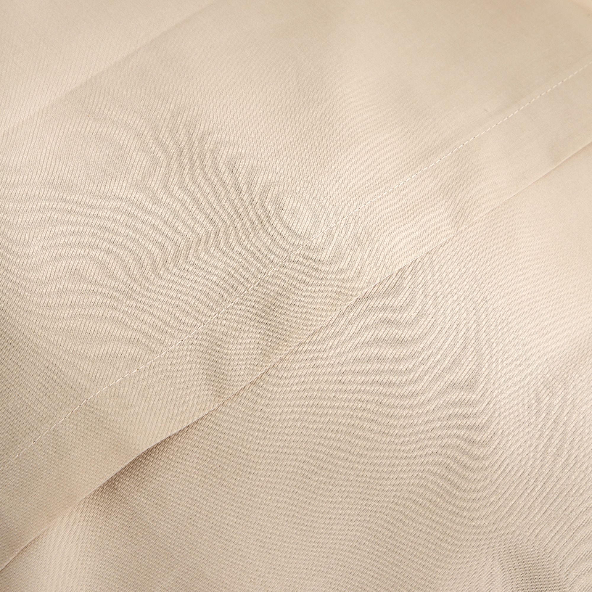 Capa de Almofada de Algodão Percal 200 Fios Bege-4