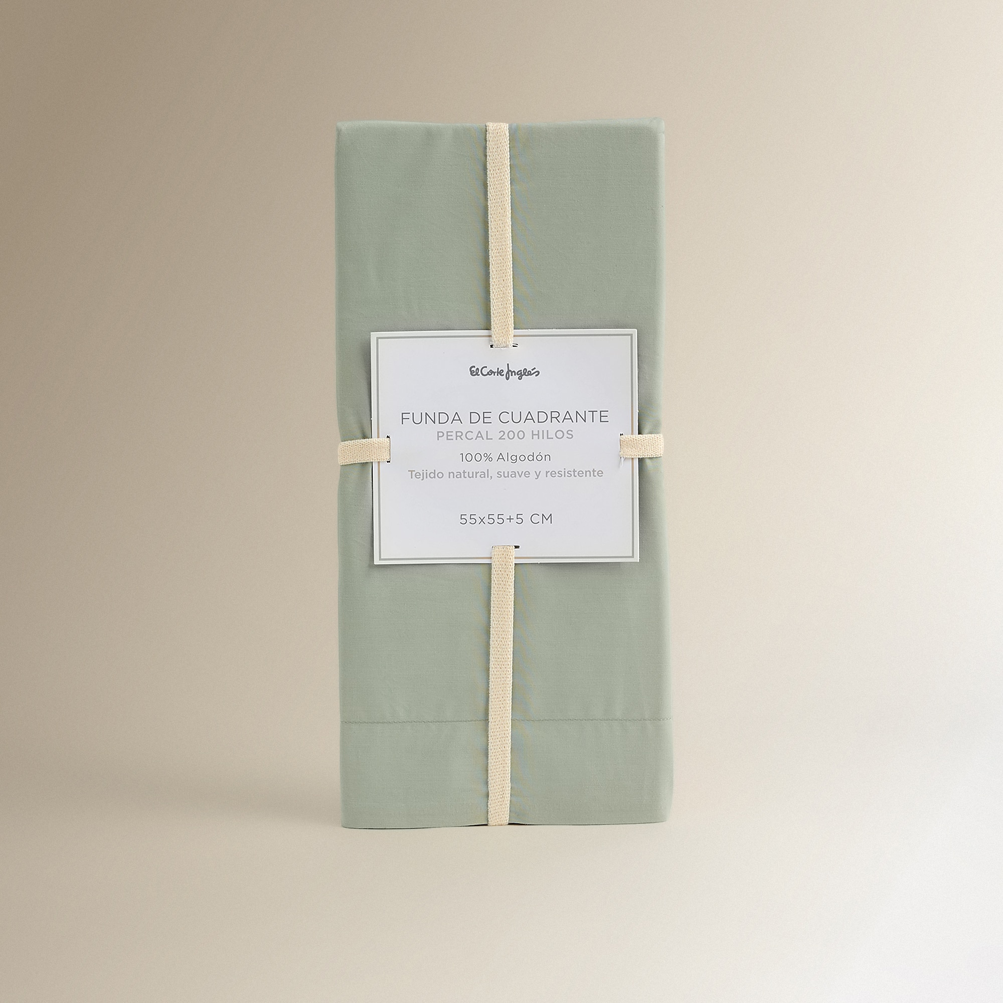 Funda de cuadrante Algodón Percal 200 hilos - Verde Agua 55 x 55 cm Verde Agua-5
