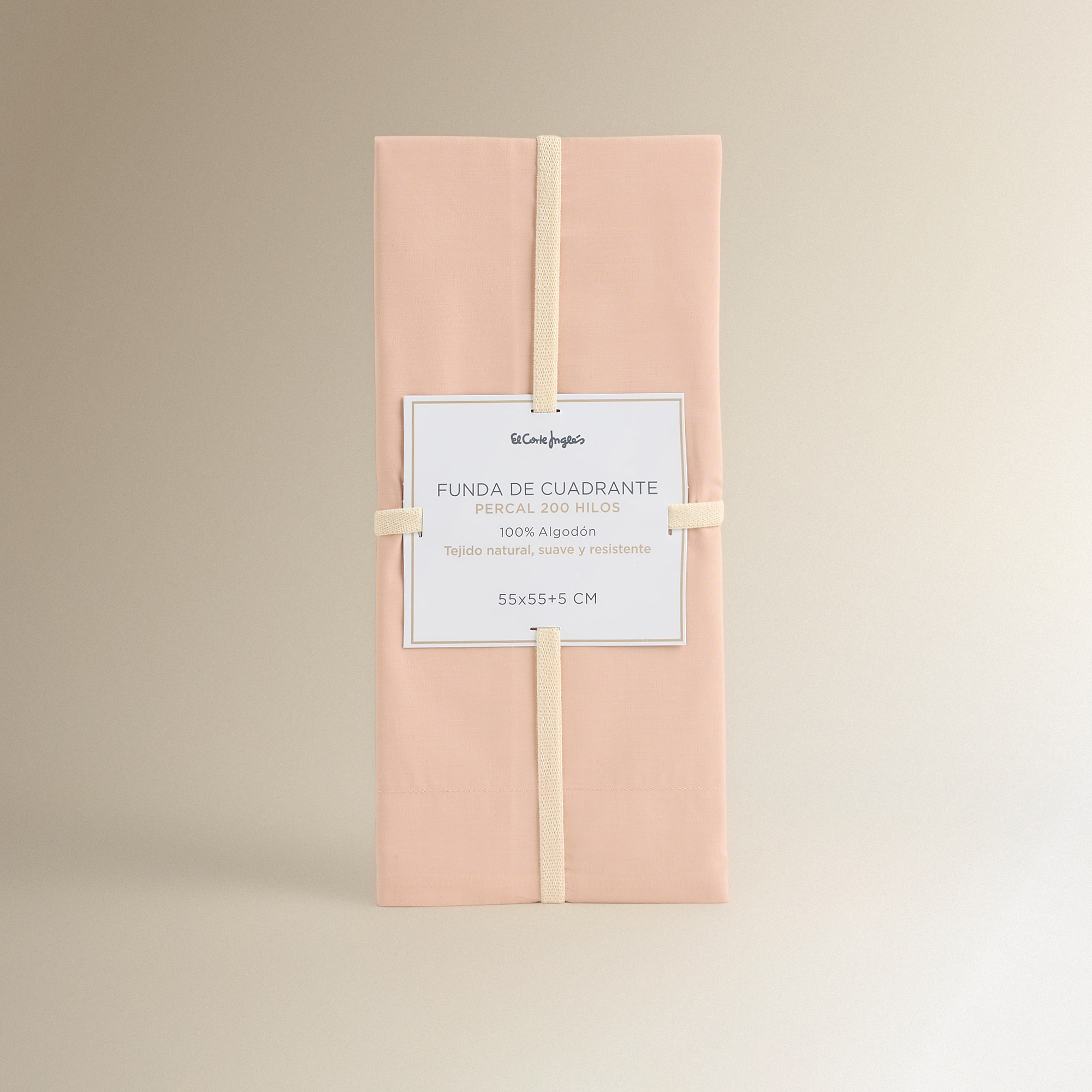 Funda de cuadrante Algodón Percal 200 hilos - Rosa Pétalo 55 x 55 cm Rosa Pétalo-5