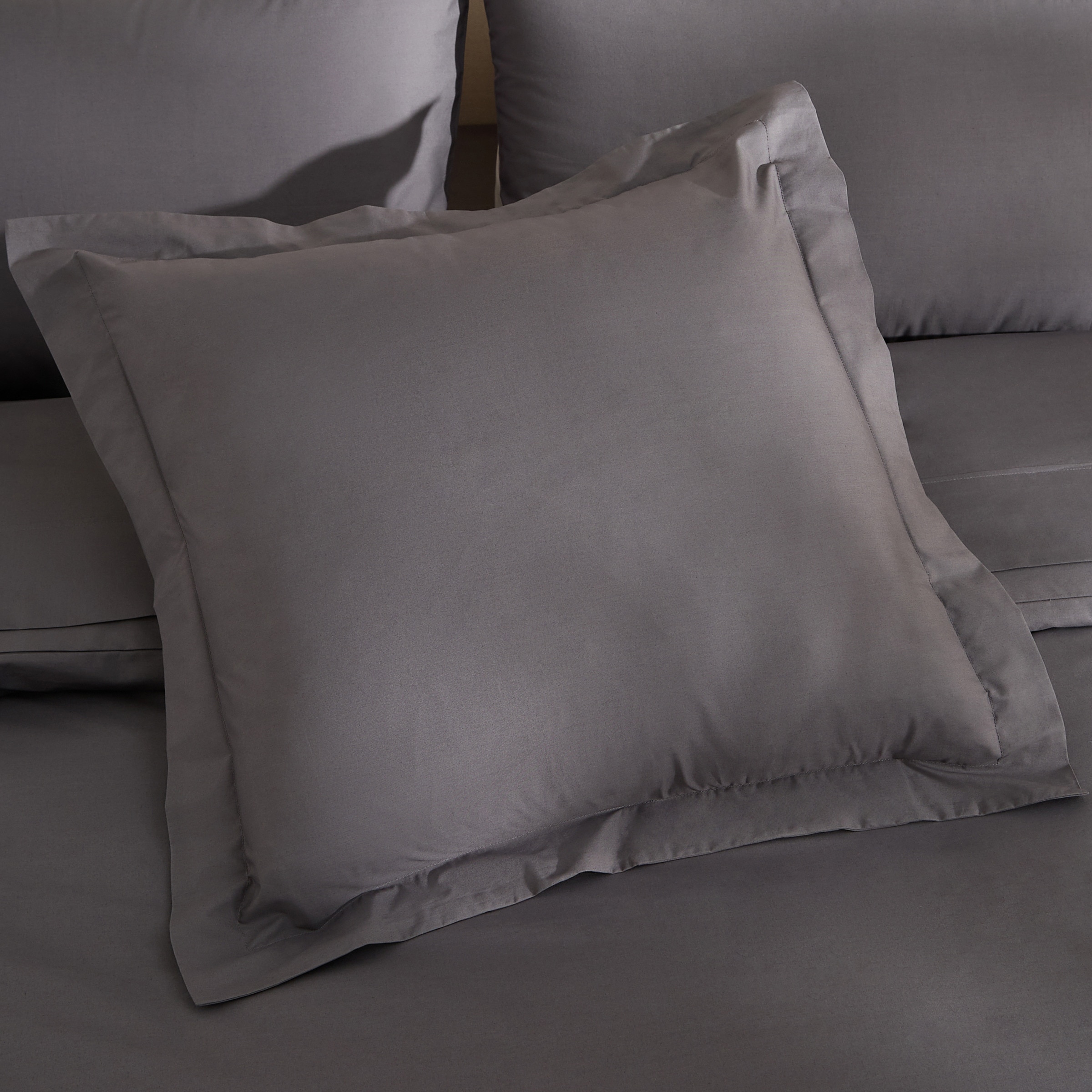 Funda de cuadrante Algodón Percal 200 hilos - Antracita 55 x 55 cm Antracita-1
