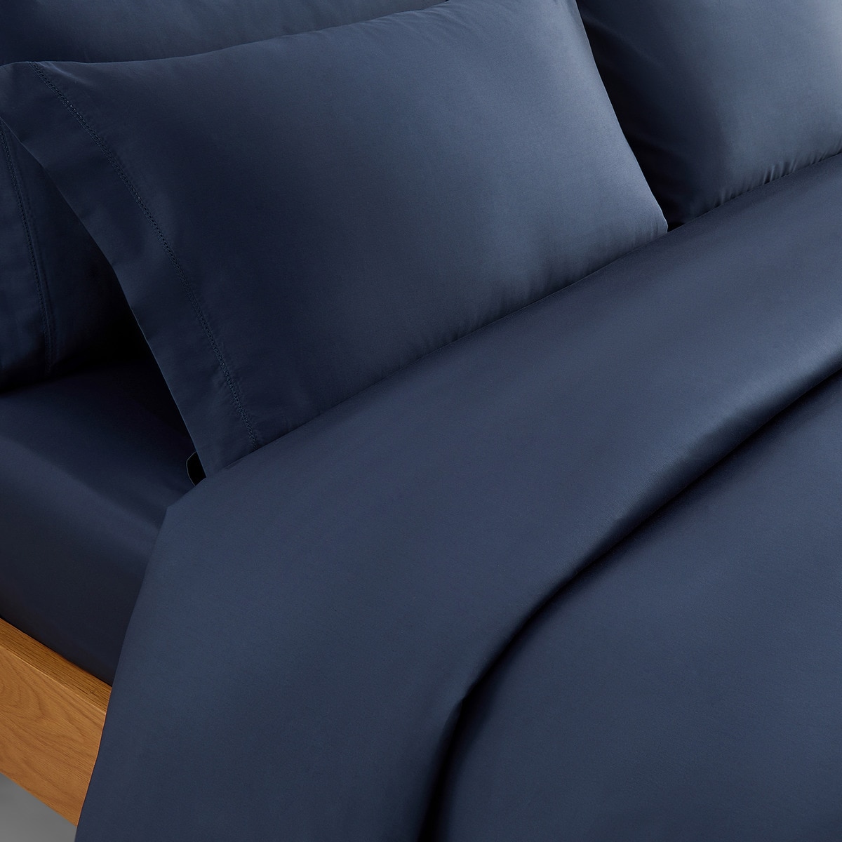 Funda nórdica Algodón Satén 300 hilos El Corte Inglés - Azul marino Cama 90 cm Azul marino-2