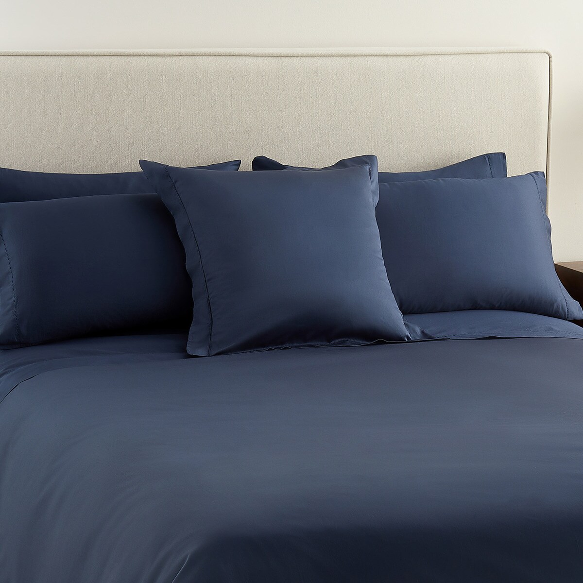 Funda nórdica Algodón Satén 300 hilos El Corte Inglés - Azul marino Cama 90 cm Azul marino-6