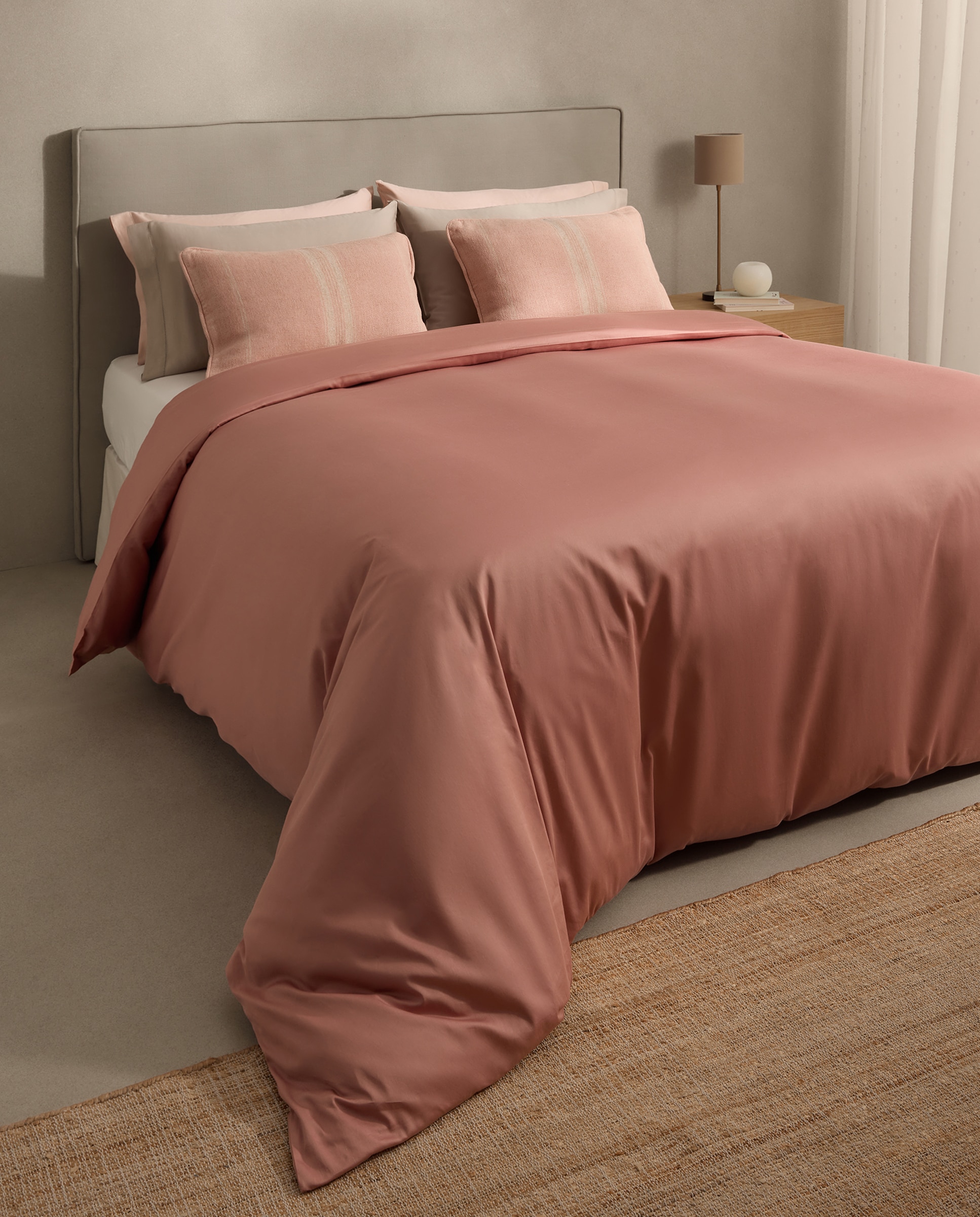 Funda nórdica Algodón Satén 300 hilos El Corte Inglés - Rosa Cama 200 cm Rosa-1