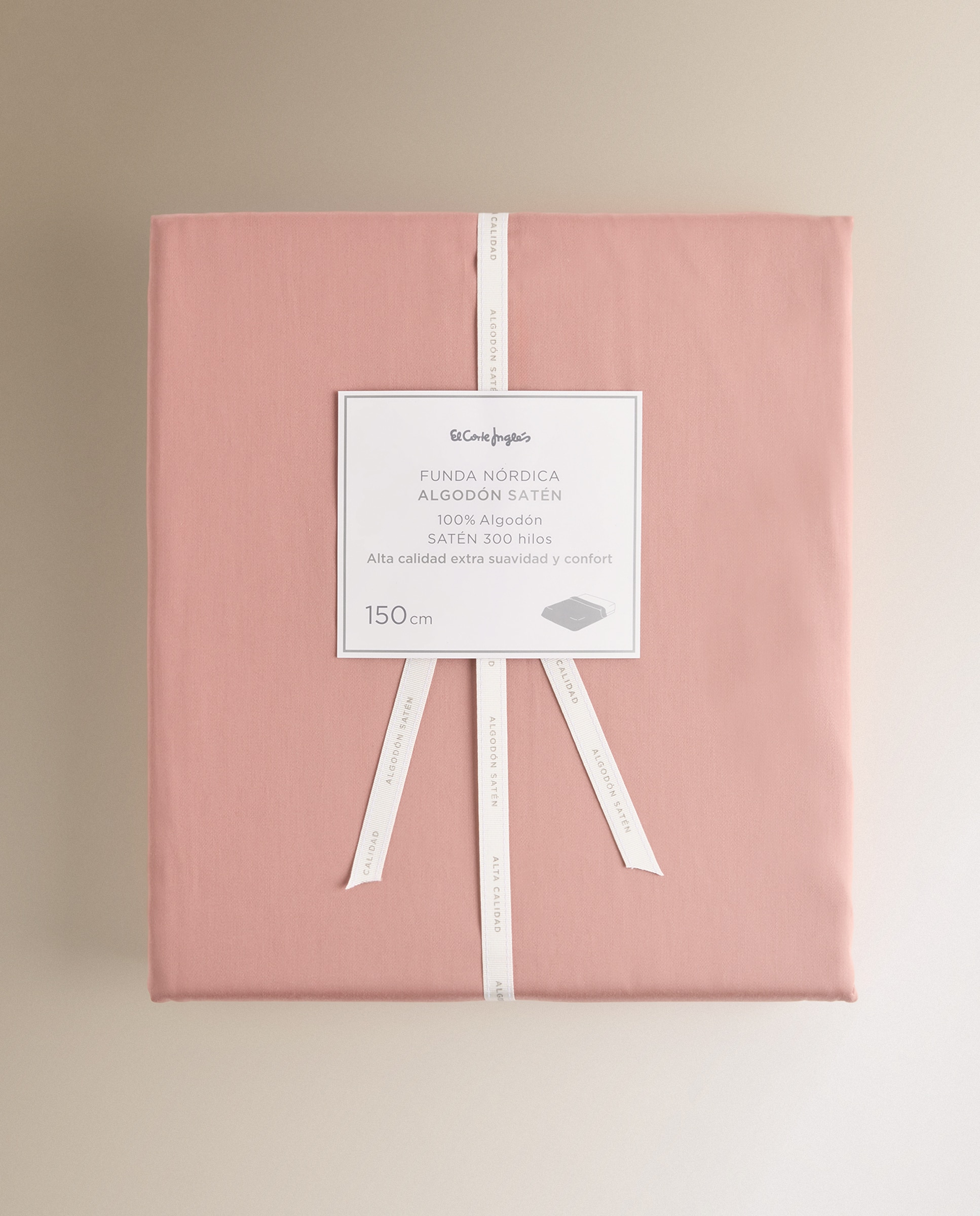 Funda nórdica Algodón Satén 300 hilos El Corte Inglés - Rosa Cama 200 cm Rosa-8