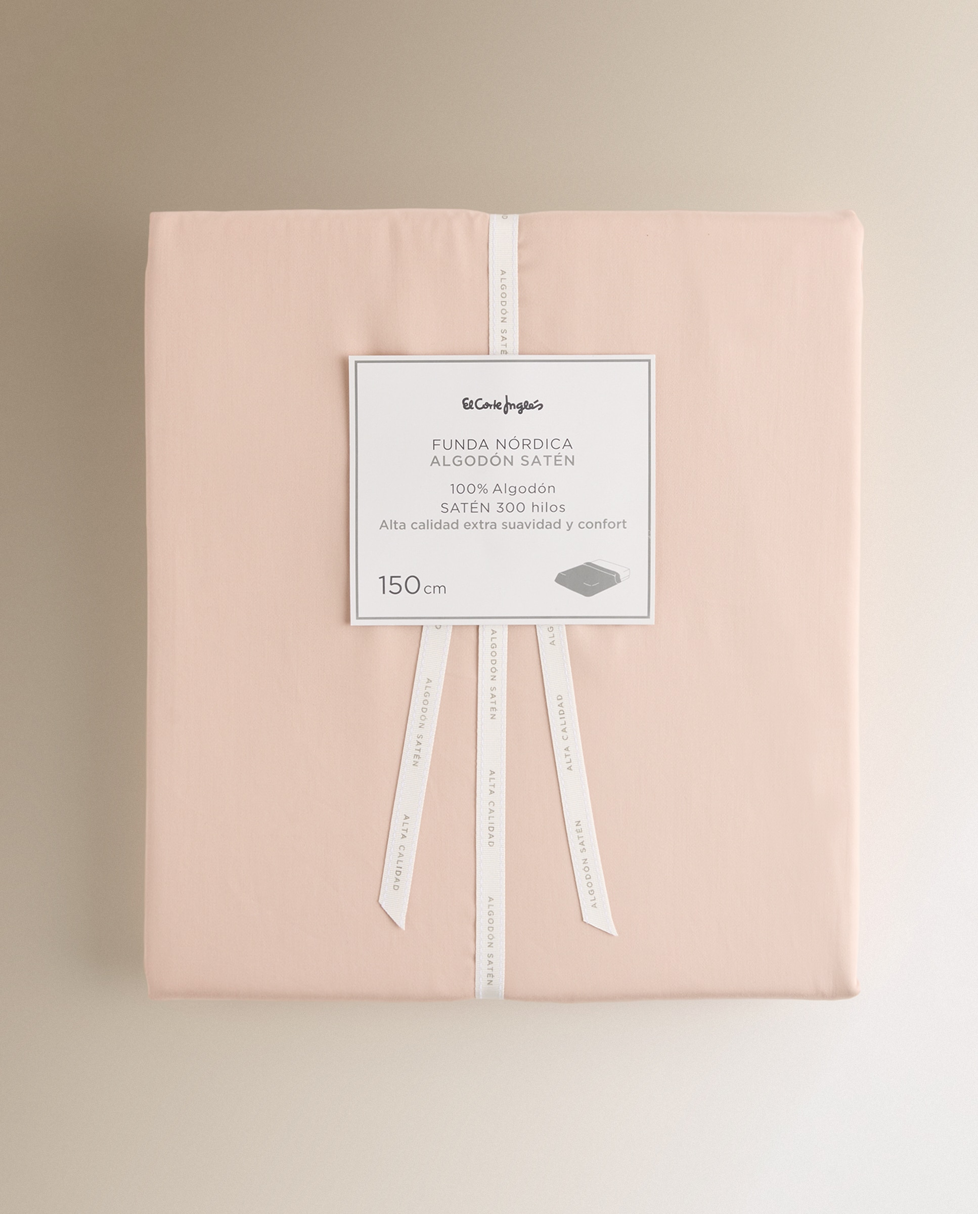 Funda nórdica Algodón Satén 300 hilos El Corte Inglés - Rosa palo Cama 90 cm Rosa palo-8