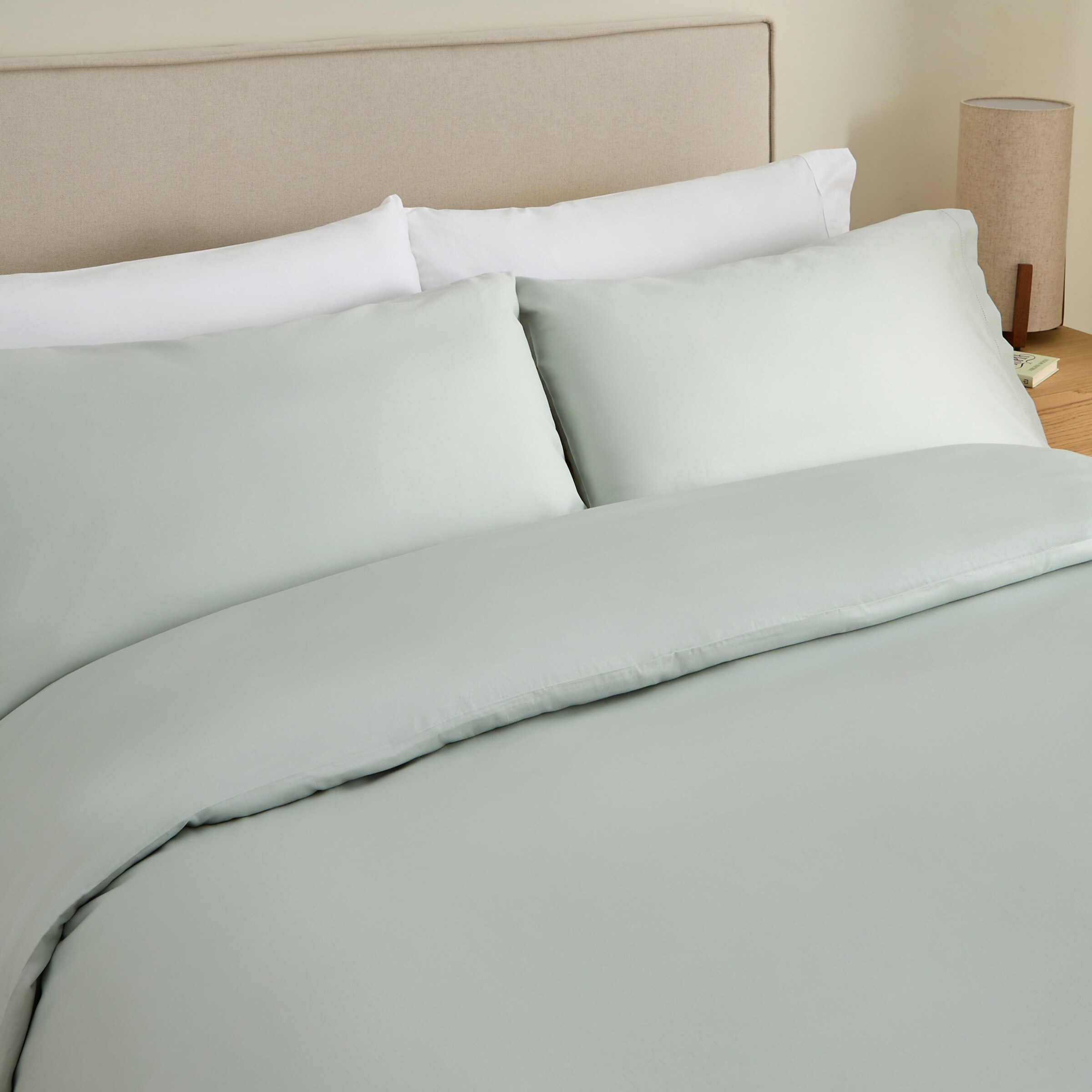 Funda nórdica Algodón Satén 300 hilos El Corte Inglés - Verde Agua Cama 90 cm Verde Agua-3