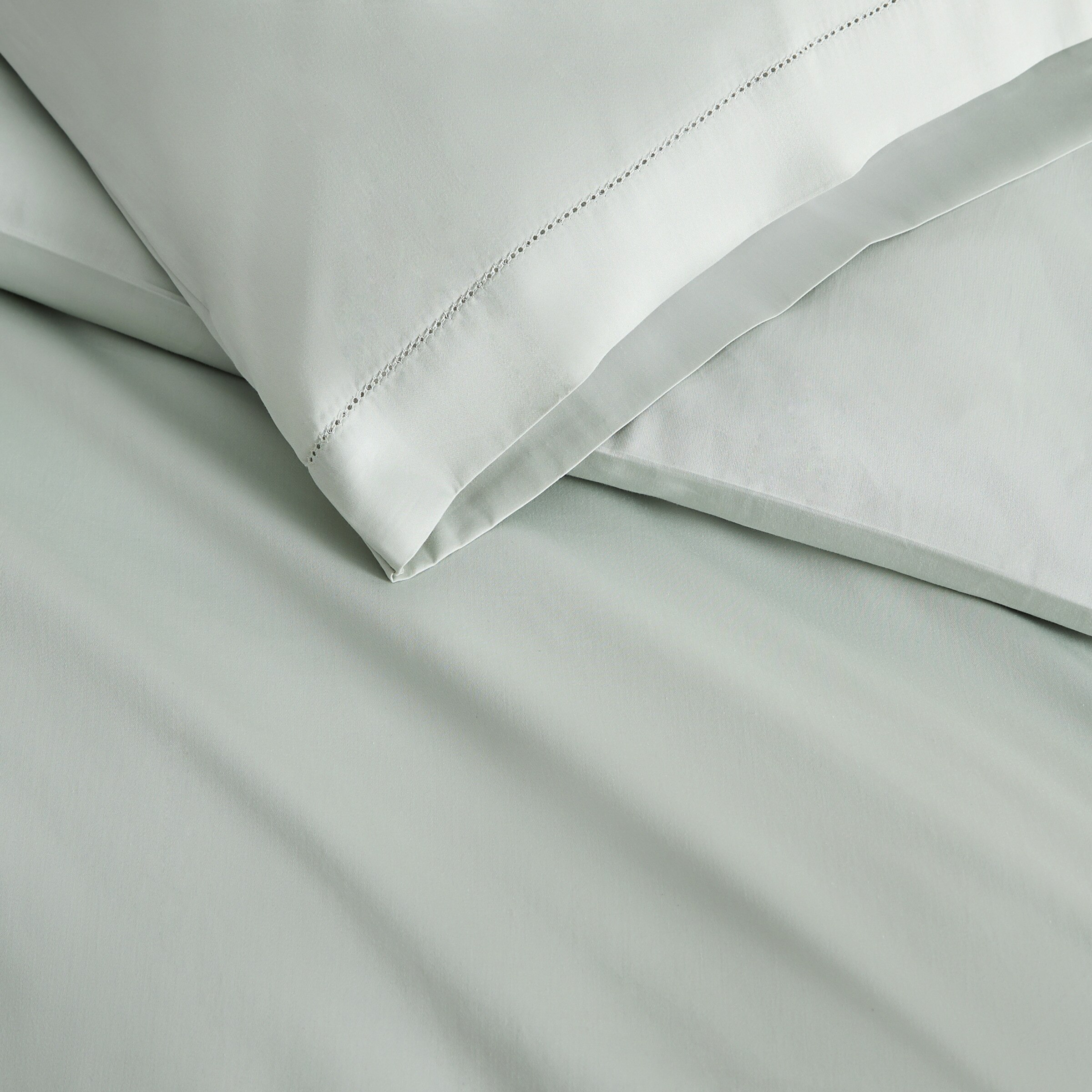 Funda nórdica Algodón Satén 300 hilos El Corte Inglés - Verde Agua Cama 90 cm Verde Agua-4