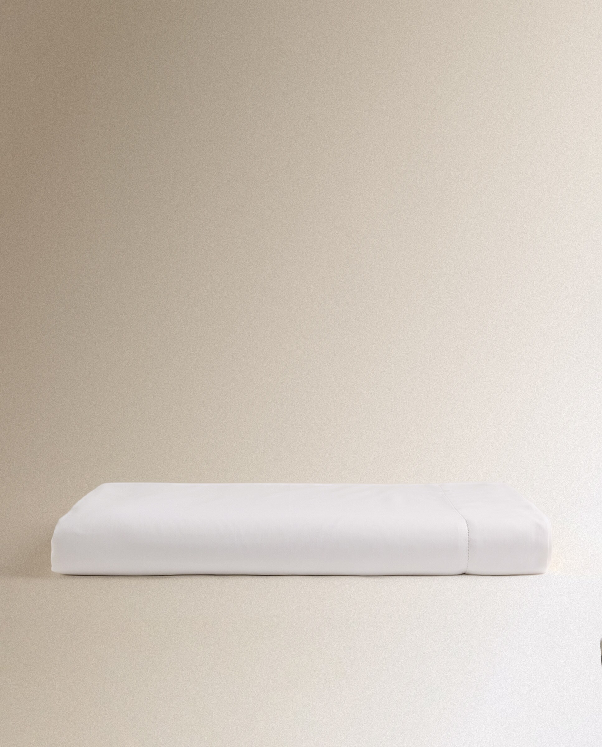 Lençol de Cima de Algodão Acetinado 300 fios Branco-5