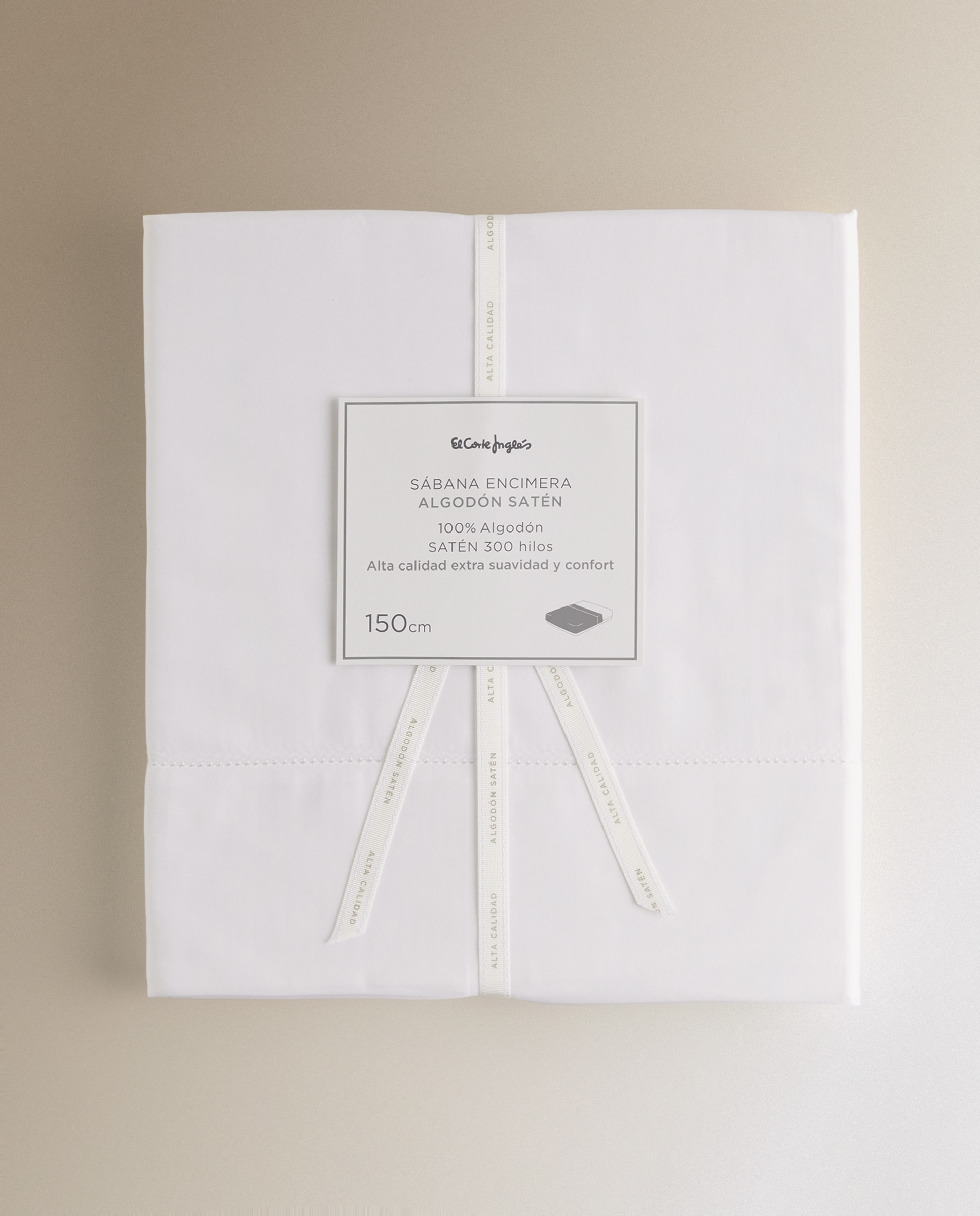 Lençol de Cima de Algodão Acetinado 300 fios Branco-6